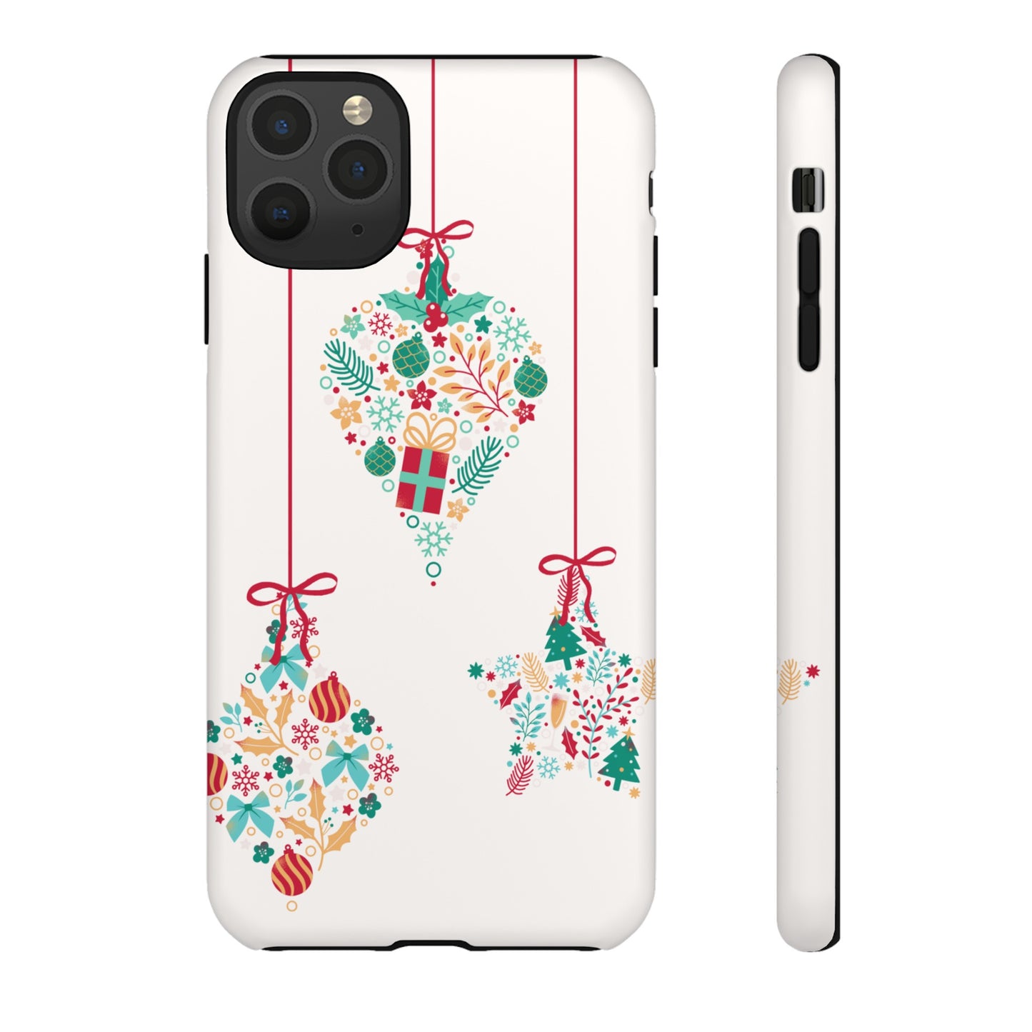 Christmas Ornaments Wallpaper Phone Case | iPhone 15 Plus/ Pro, 14, 13, 12| Google Pixel 7, Pro, 5| Samsung Galaxy S23 All Major Phone Models