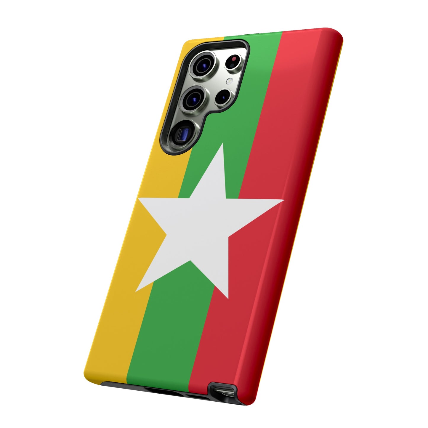 Myanmar Flag Phone Case | iPhone 15 Plus/ Pro, 14, 13, 12| Google Pixel 7, Pro, 5| Samsung Galaxy S23 All Major Phone Models