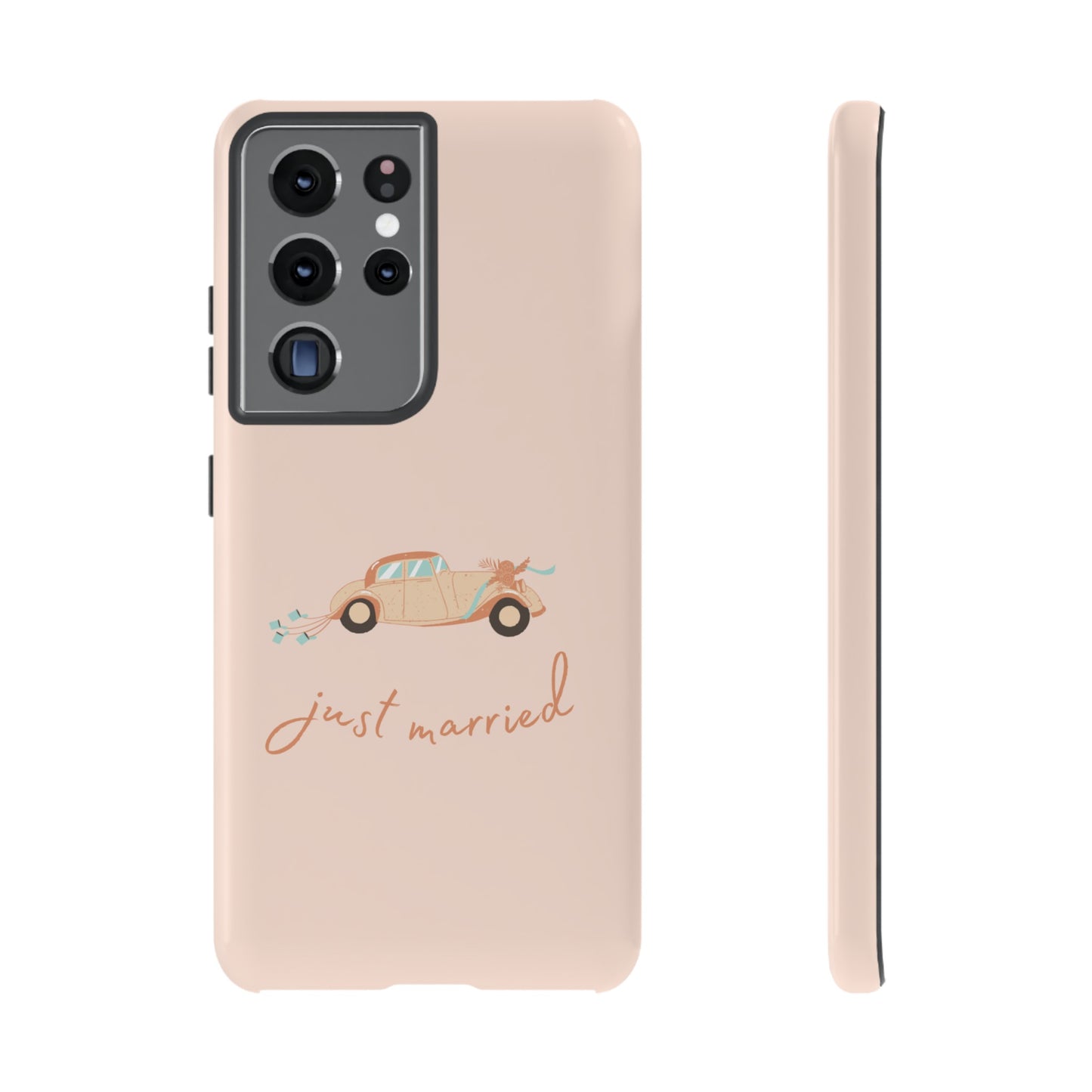 Just Married Phone Case | iPhone 15 Plus/ Pro, 14, 13, 12| Google Pixel 7, Pro, 5| Samsung Galaxy S23 All Major Phone Models