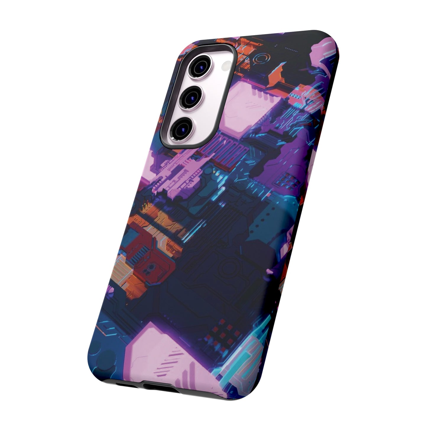 Purple Circuit Board Wallpaper Phone Case | iPhone 15 Plus/ Pro, 14, 13, 12| Google Pixel 7, Pro, 5| Samsung Galaxy S23 All Major Phone Models