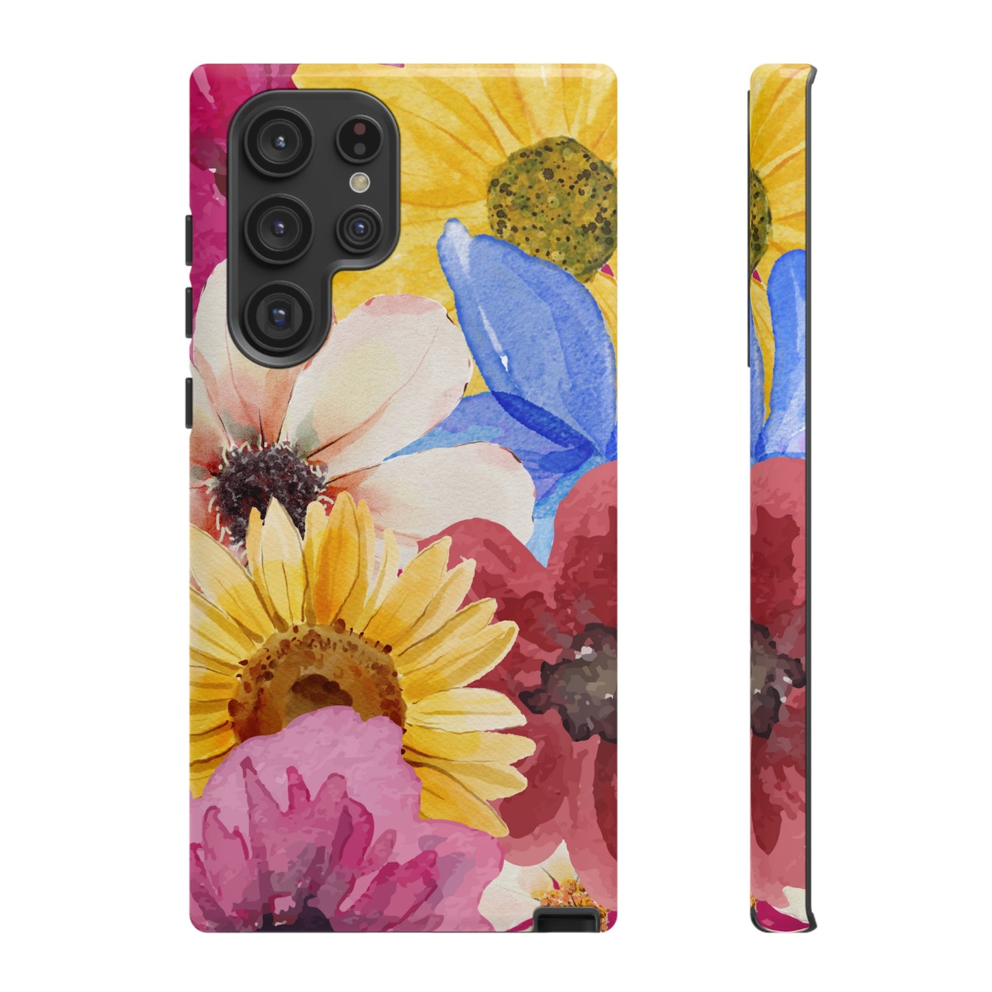 Overlapping Flowers Wallpaper Phone Case | iPhone 15 Plus/ Pro, 14, 13, 12| Google Pixel 7, Pro, 5| Samsung Galaxy S23 All Major Phone Models