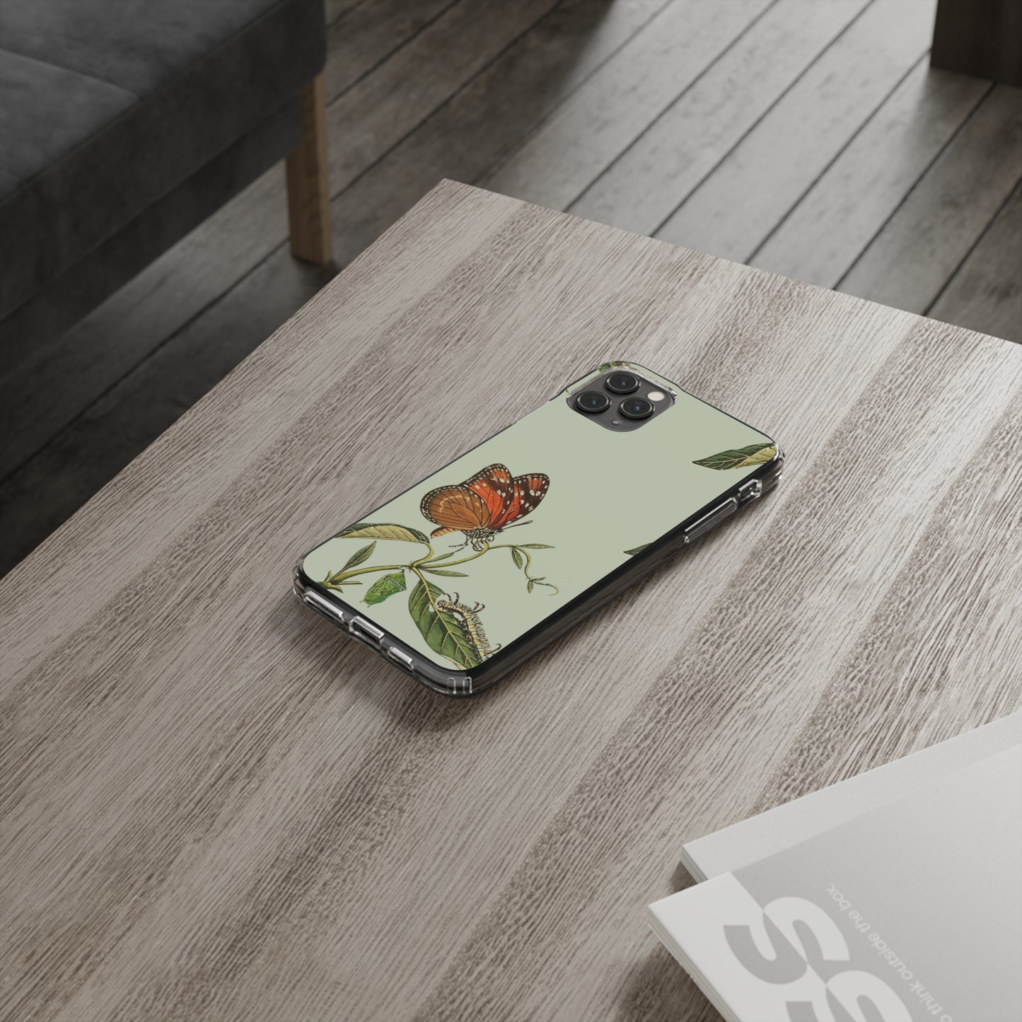 Orange Butterfly Wallpaper Phone Case | iPhone 15 Plus/ Pro, 14, 13, 12| Google Pixel 7, Pro, 5| Samsung Galaxy S23 All Major Phone Models