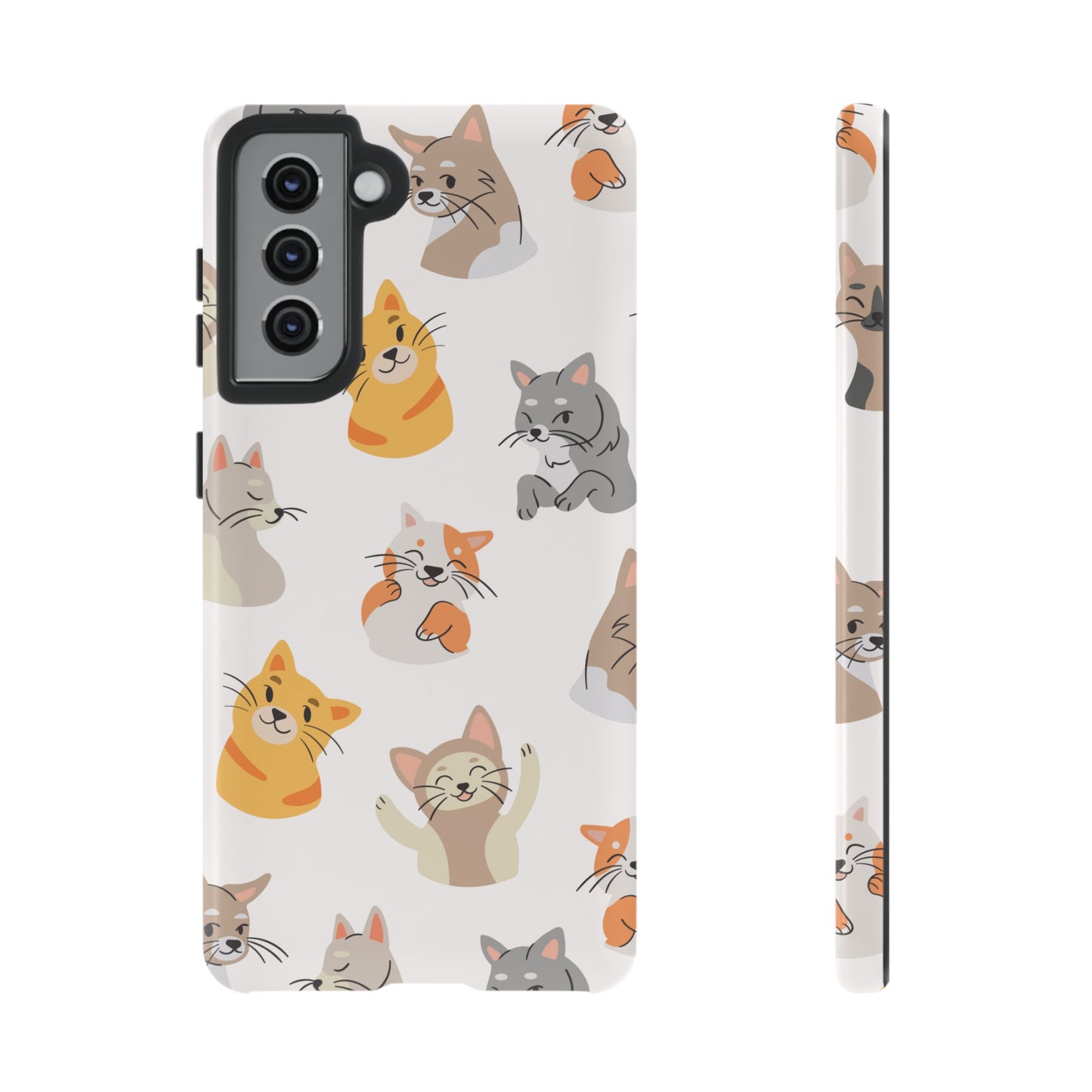 Adorable Cats Wallpaper Phone Case | iPhone 15 Plus/ Pro, 14, 13, 12| Google Pixel 7, Pro, 5| Samsung Galaxy S23 All Major Phone Models