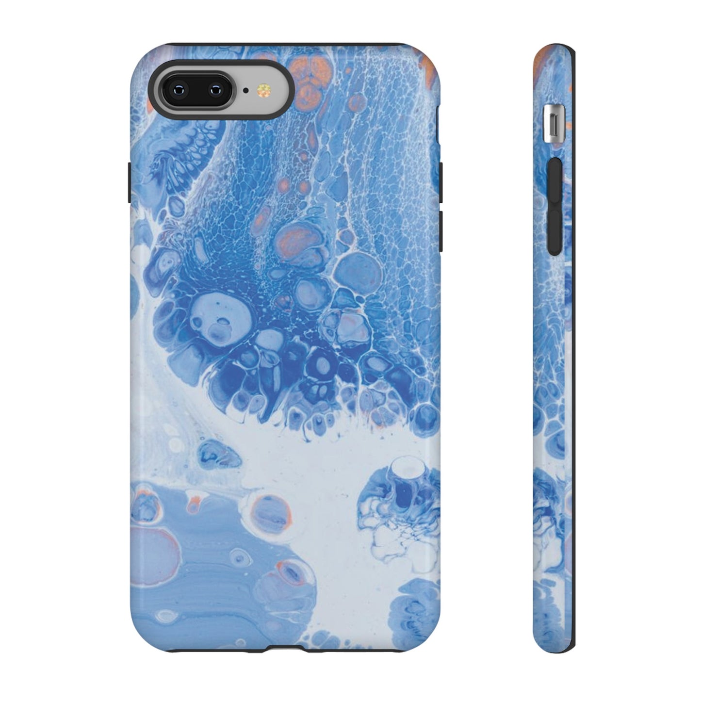 Blue and White Resin Inspired Phone Case |iPhone 15 Plus/ Pro, 14, 13, 12| Google Pixel 7, Pro, 5| Samsung Galaxy S23 All Major Phone Models