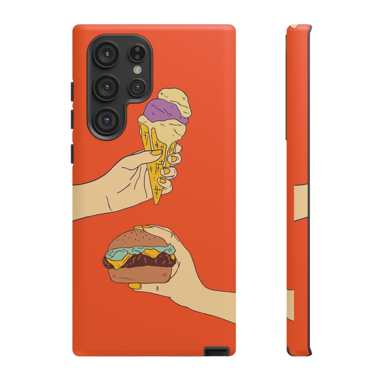 IceCream Or Hamburger? Phone Case | iPhone 15 Plus/ Pro, 14, 13, 12| Google Pixel 7, Pro, 5| Samsung Galaxy S23 All Major Phone Models