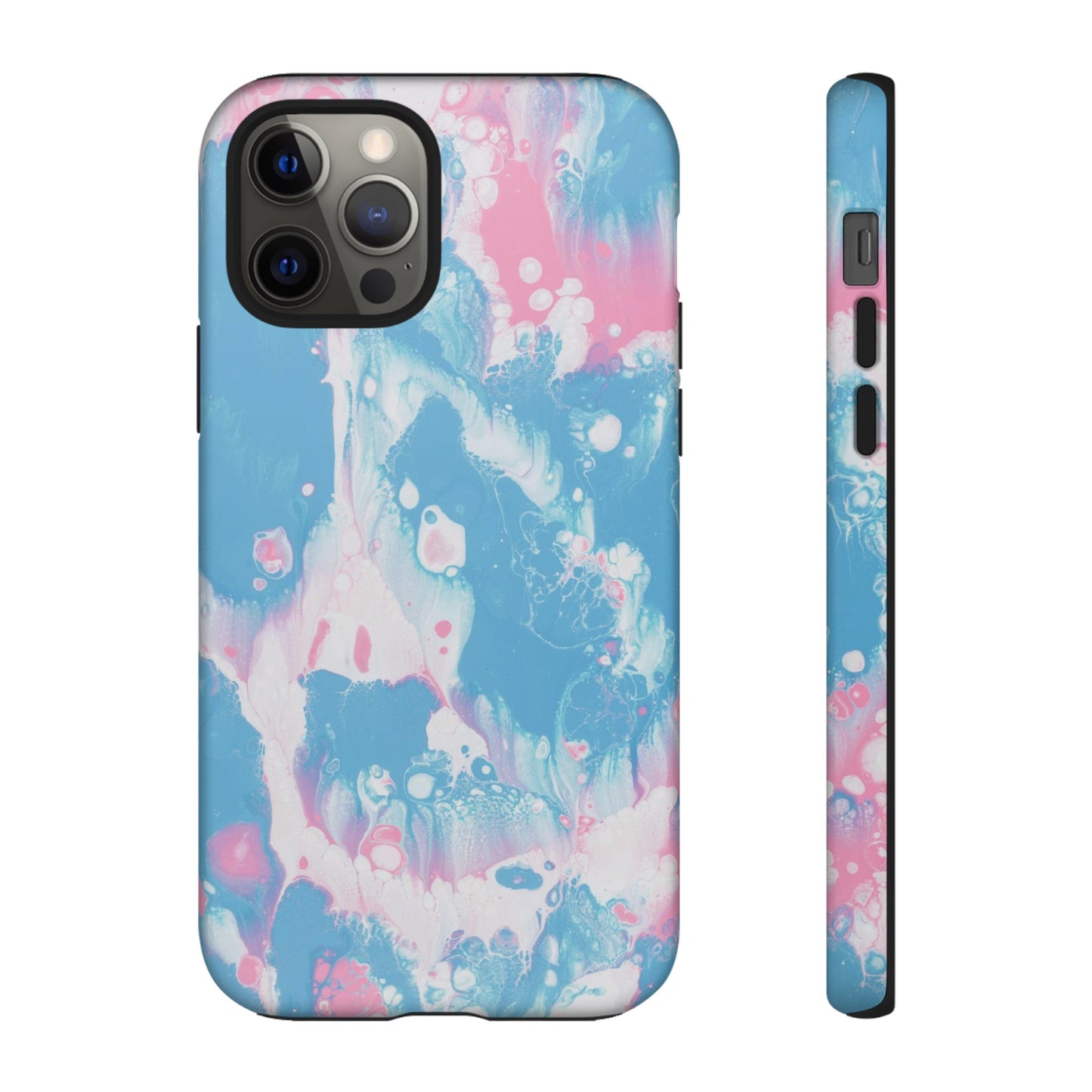 Baby Pink & Blue Resin Inspired Phone Case |iPhone 15 Plus/ Pro, 14, 13, 12|Google Pixel 7, Pro, 5|Samsung Galaxy S23 All Major Phone Models