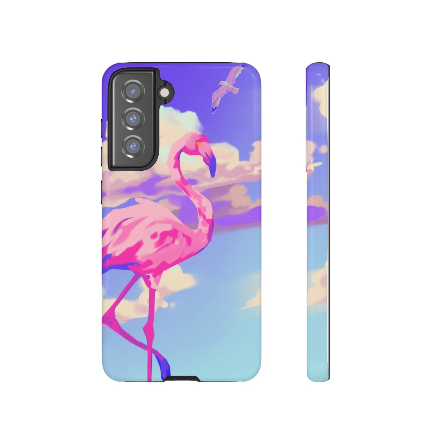 Flamingo In The Clouds Phone Case | iPhone 15 Plus/ Pro, 14, 13, 12| Google Pixel 7, Pro, 5| Samsung Galaxy S23 All Major Phone Models