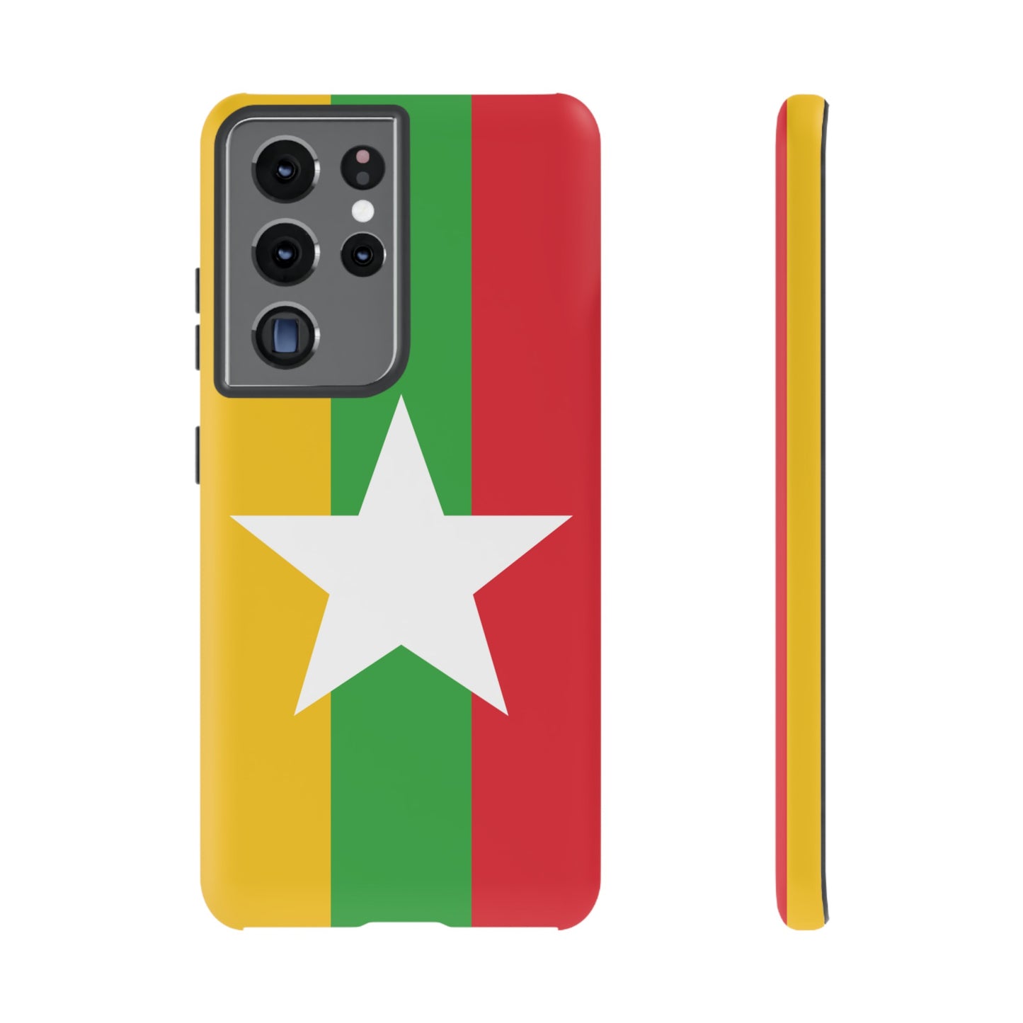 Myanmar Flag Phone Case | iPhone 15 Plus/ Pro, 14, 13, 12| Google Pixel 7, Pro, 5| Samsung Galaxy S23 All Major Phone Models