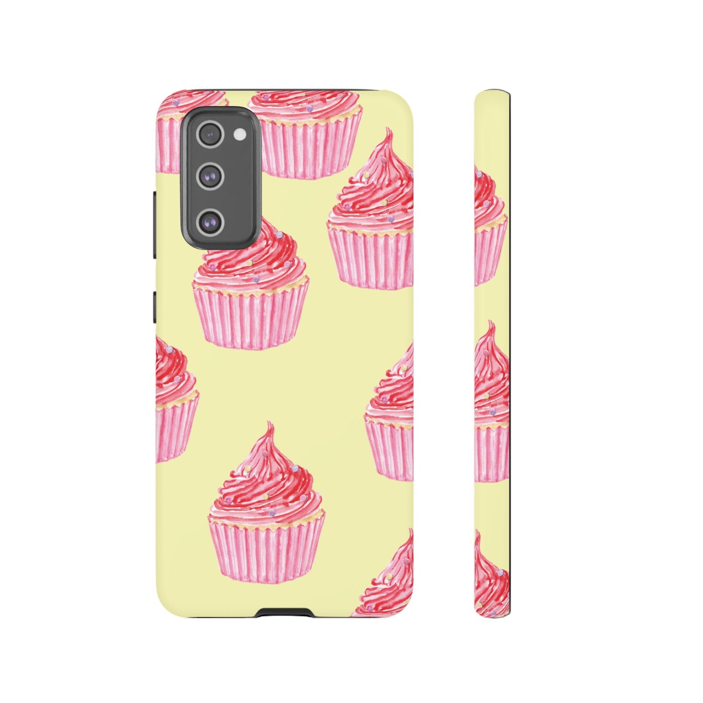 Pink Cupcake Wallpaper Phone Case | iPhone 15 Plus/ Pro, 14, 13, 12| Google Pixel 7, Pro, 5| Samsung Galaxy S23 All Major Phone Models