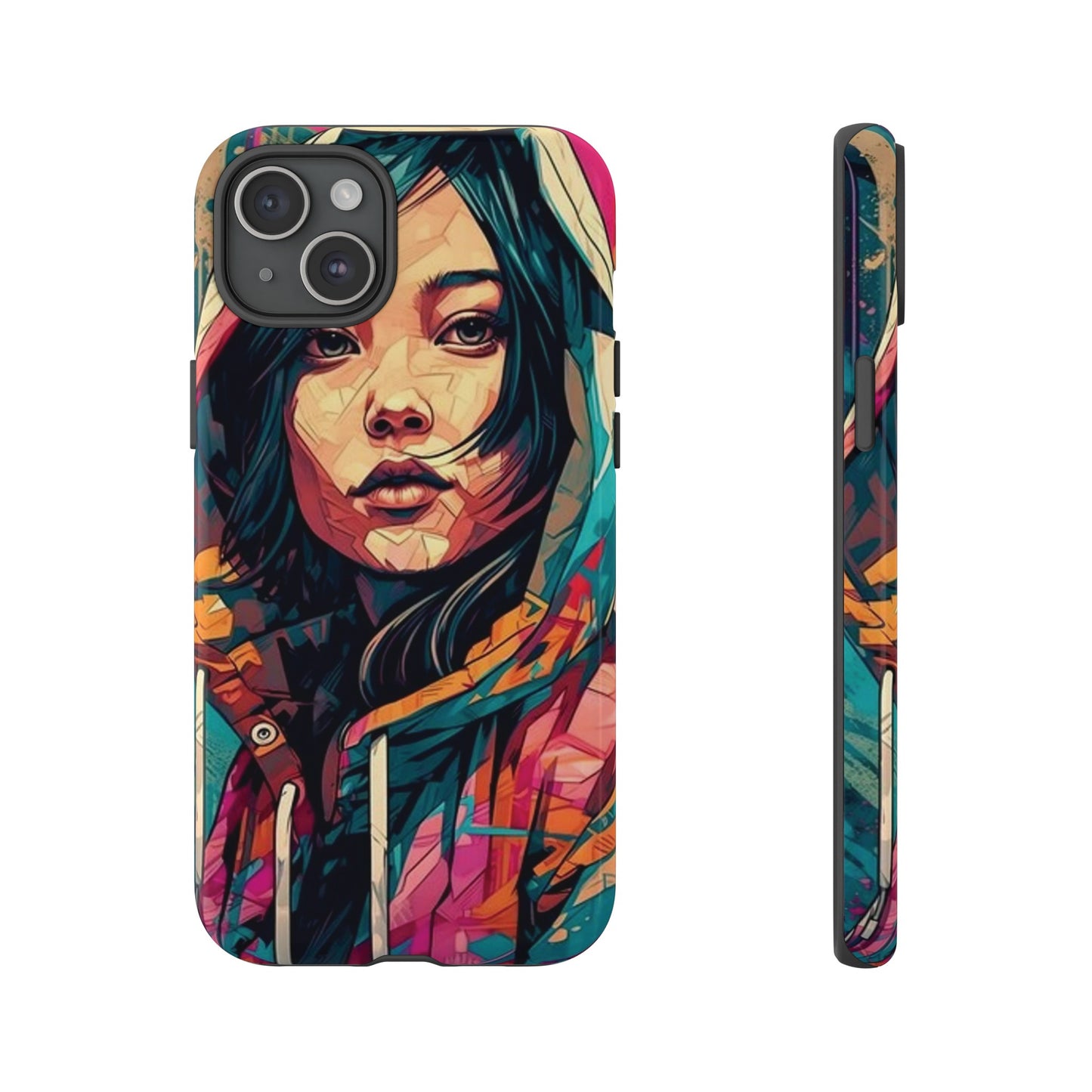 Girl Painting Wallpaper Phone Case | iPhone 15 Plus/ Pro, 14, 13, 12| Google Pixel 7, Pro, 5| Samsung Galaxy S23 All Major Phone Models