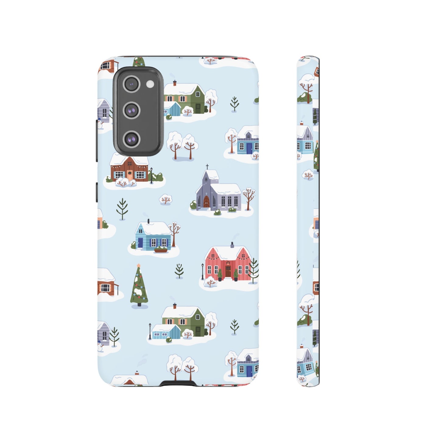 Snowy Merry Christmas Wallpaper Phone Case | iPhone 15 Plus/ Pro, 14, 13, 12| Google Pixel 7, Pro, 5| Samsung Galaxy S23 All Major Phone Models