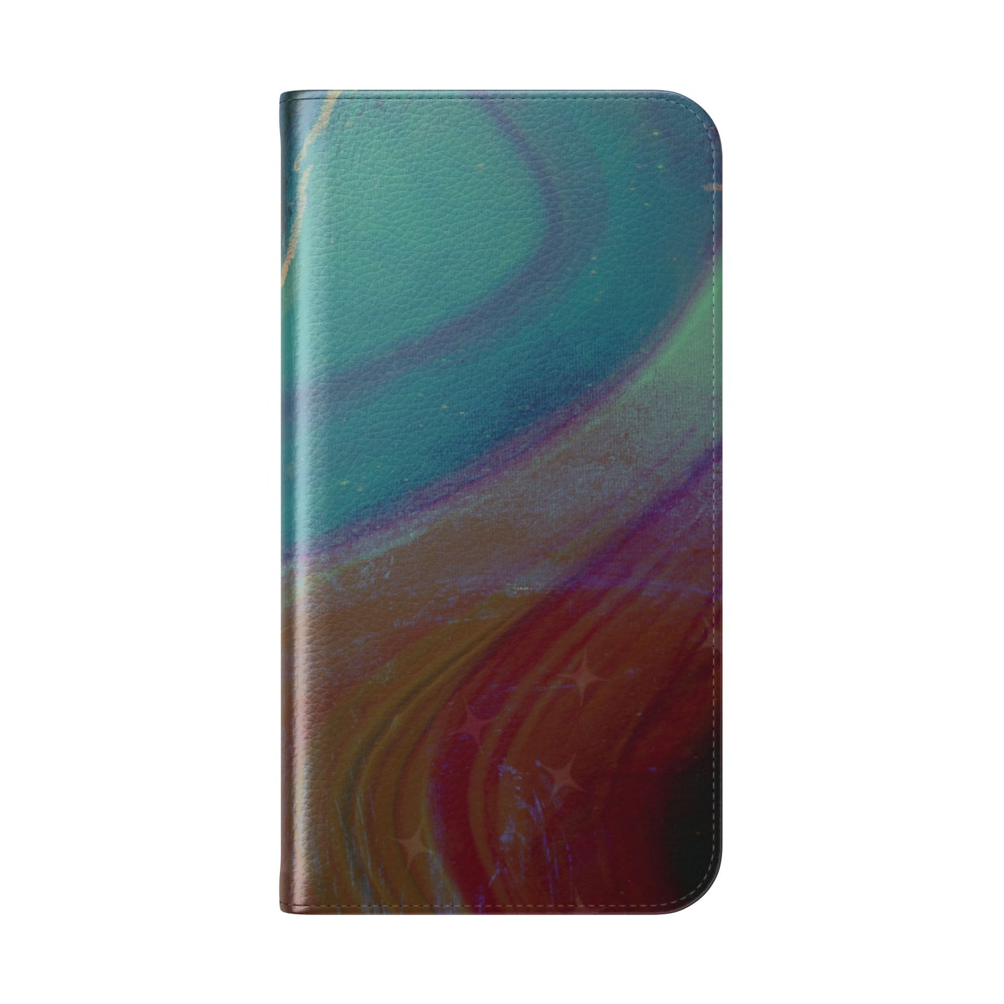 Abstract Resin Swirl Folio Flip Case | Credit Card Holder| iPhone 13, 12, 11| Samsung S22 & S21