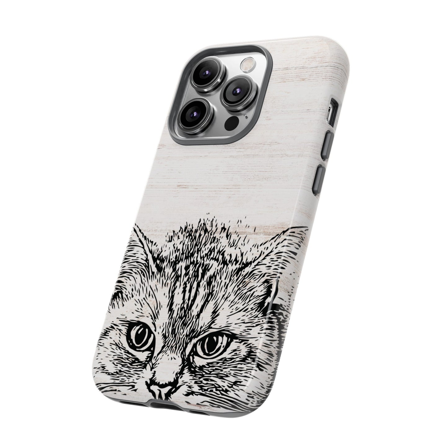 Close- Up Cat Wallpaper Phone Case | iPhone 15 Plus/ Pro, 14, 13, 12| Google Pixel 7, Pro, 5| Samsung Galaxy S23 All Major Phone Models