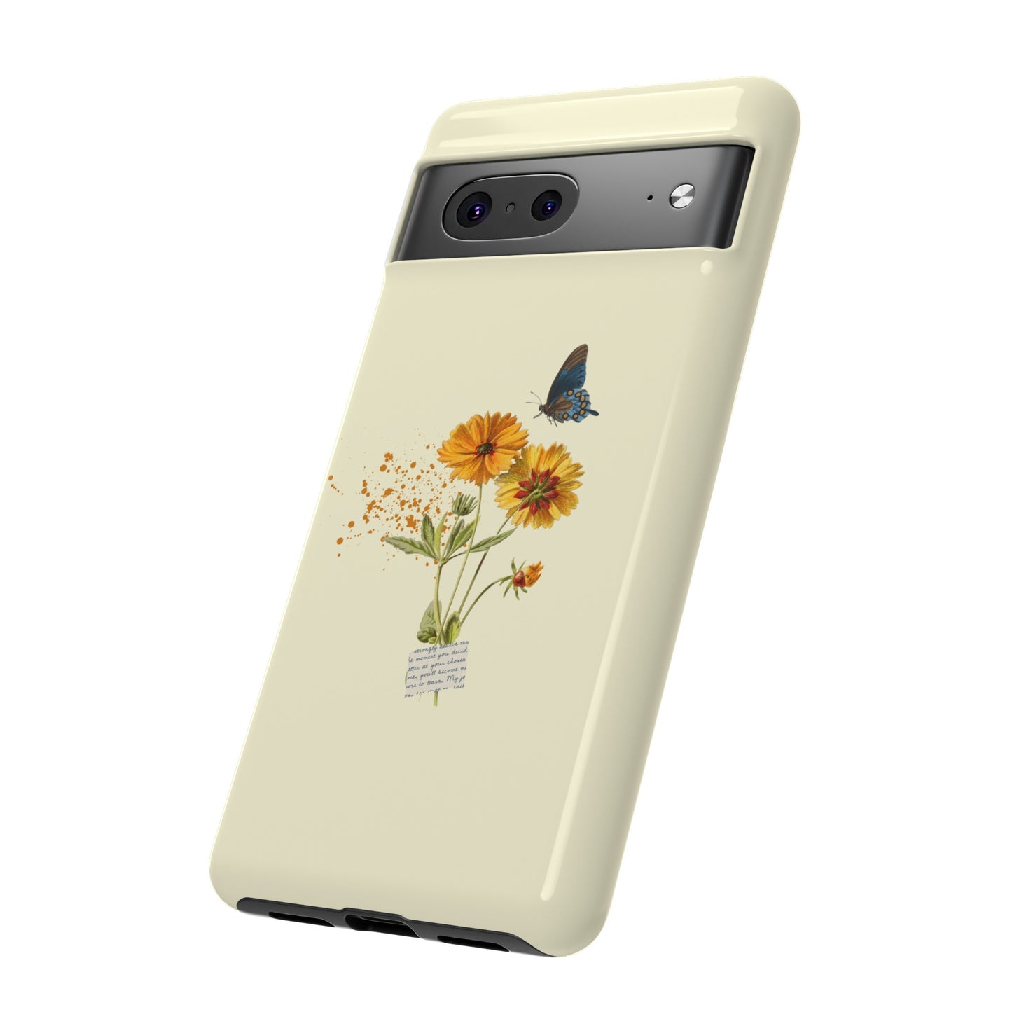 Butterfly Sunflowers Phone Case | iPhone 15 Plus/ Pro, 14, 13, 12| Google Pixel 7, Pro, 5| Samsung Galaxy S23 All Major Phone Models