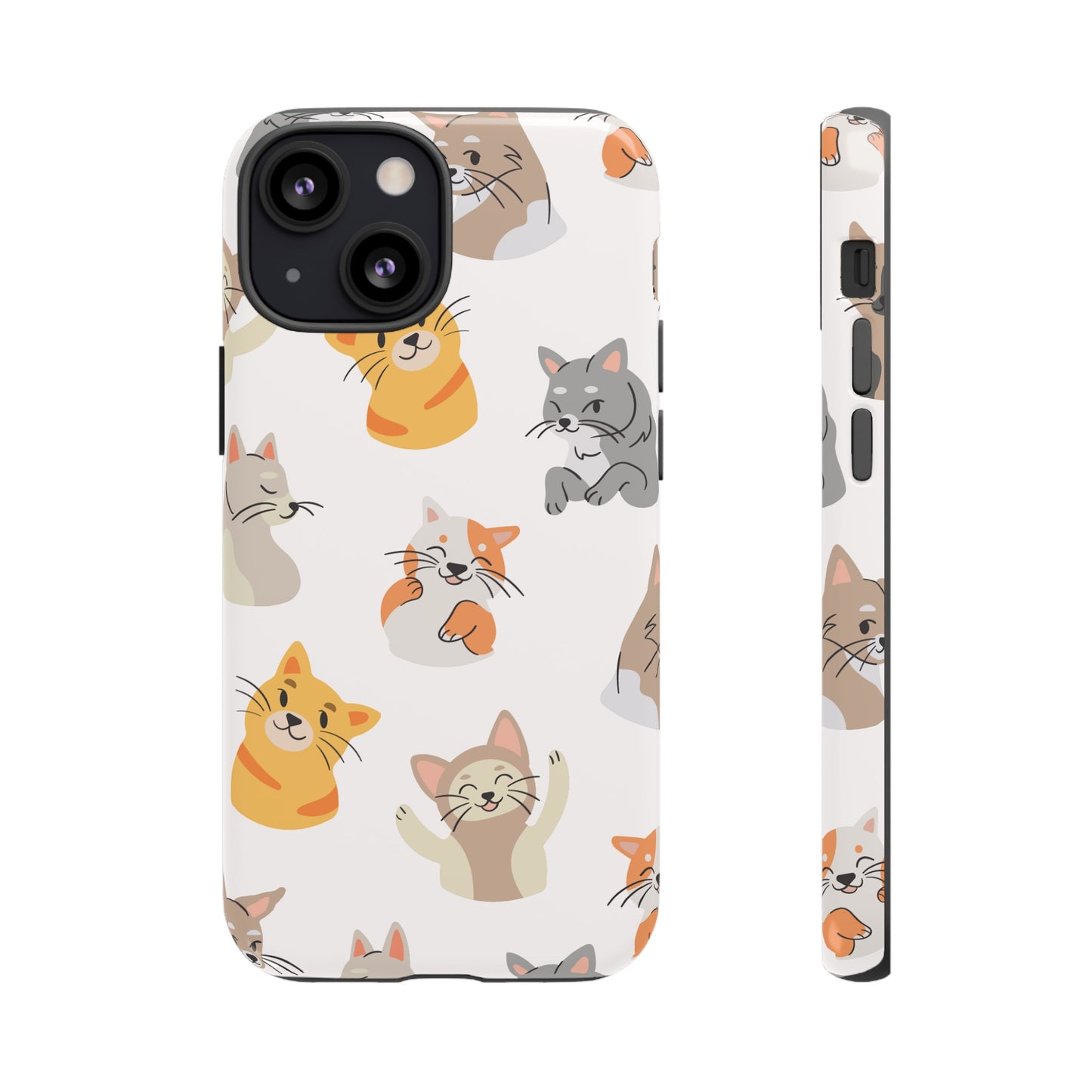 Adorable Cats Wallpaper Phone Case | iPhone 15 Plus/ Pro, 14, 13, 12| Google Pixel 7, Pro, 5| Samsung Galaxy S23 All Major Phone Models