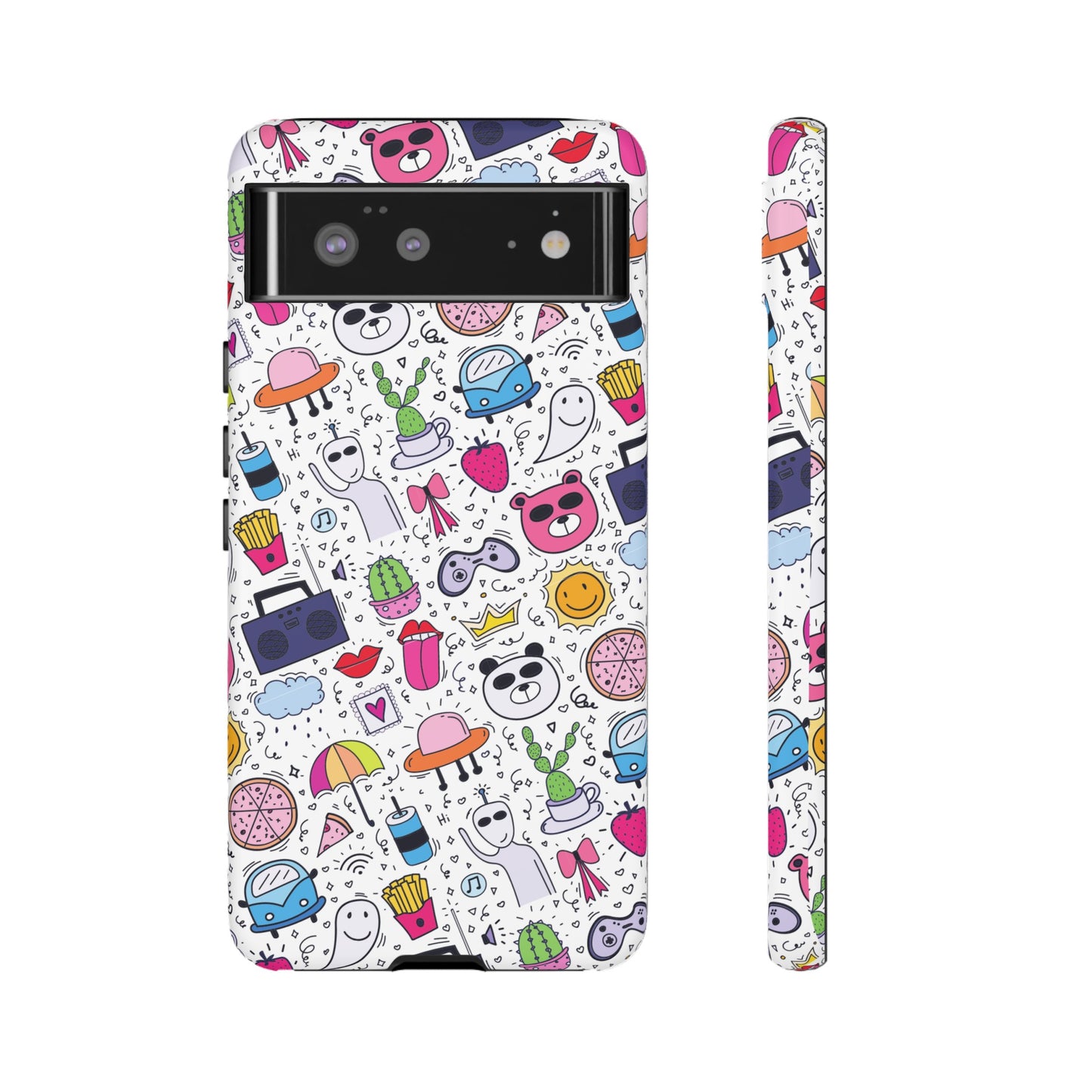 Cartoon Collage Phone Case | iPhone 15 Plus/ Pro, 14, 13, 12| Google Pixel 7, Pro, 5| Samsung Galaxy S23 All Major Phone Models