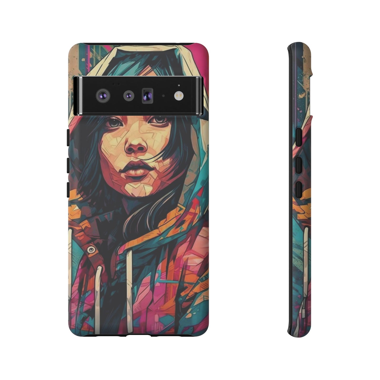 Girl Painting Wallpaper Phone Case | iPhone 15 Plus/ Pro, 14, 13, 12| Google Pixel 7, Pro, 5| Samsung Galaxy S23 All Major Phone Models