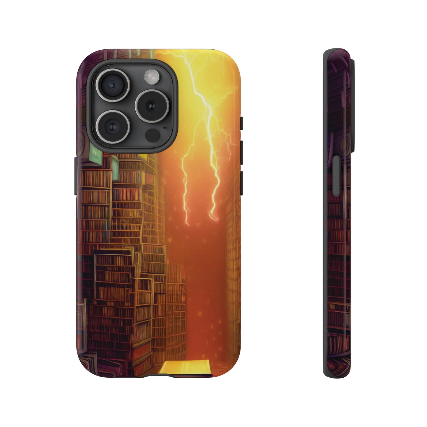 Lightning in the Library Wallpaper Phone Case | iPhone 15 Plus/ Pro, 14, 13, 12| Google Pixel 7, Pro, 5| Samsung Galaxy S23 All Major Phone Models