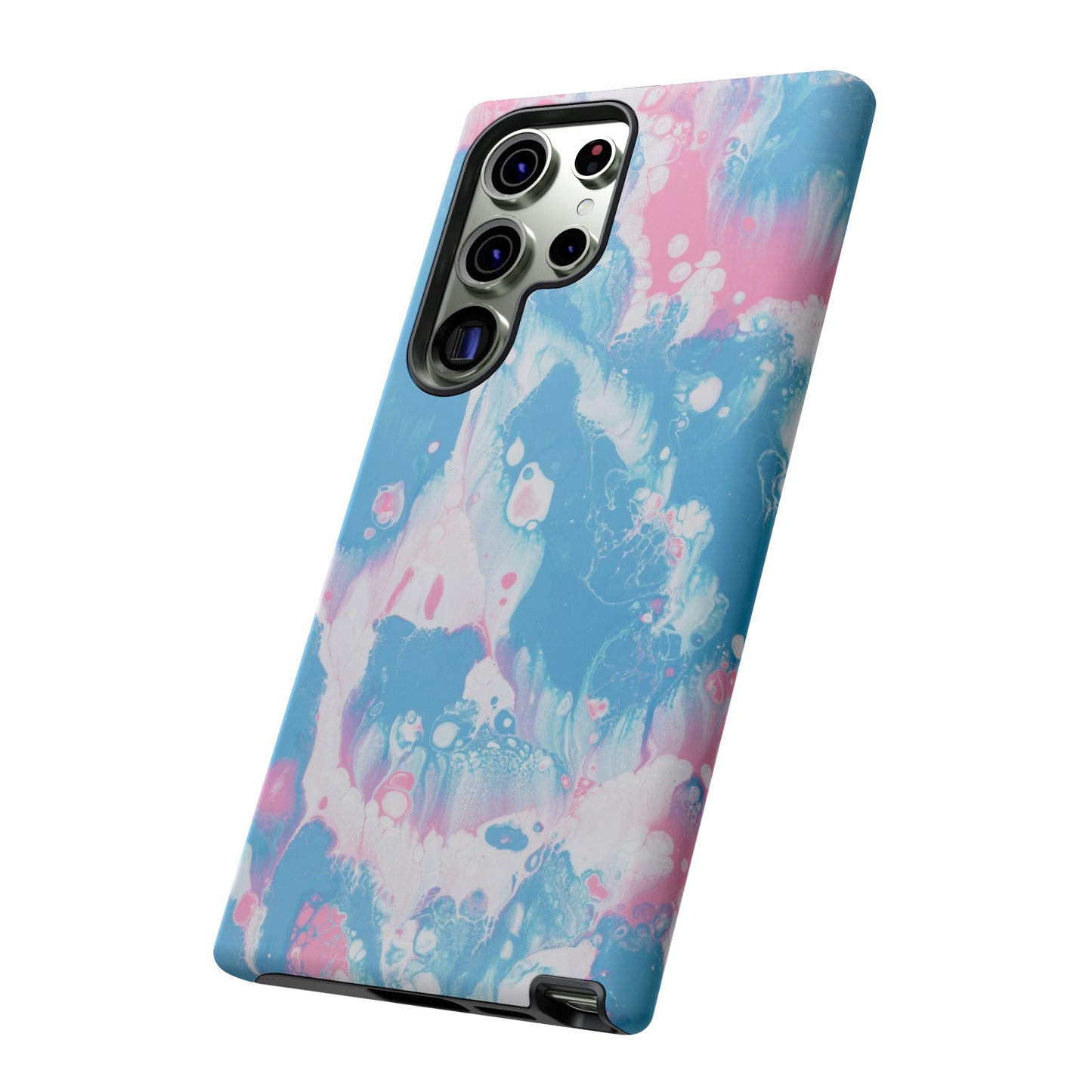 Baby Pink & Blue Resin Inspired Phone Case |iPhone 15 Plus/ Pro, 14, 13, 12|Google Pixel 7, Pro, 5|Samsung Galaxy S23 All Major Phone Models