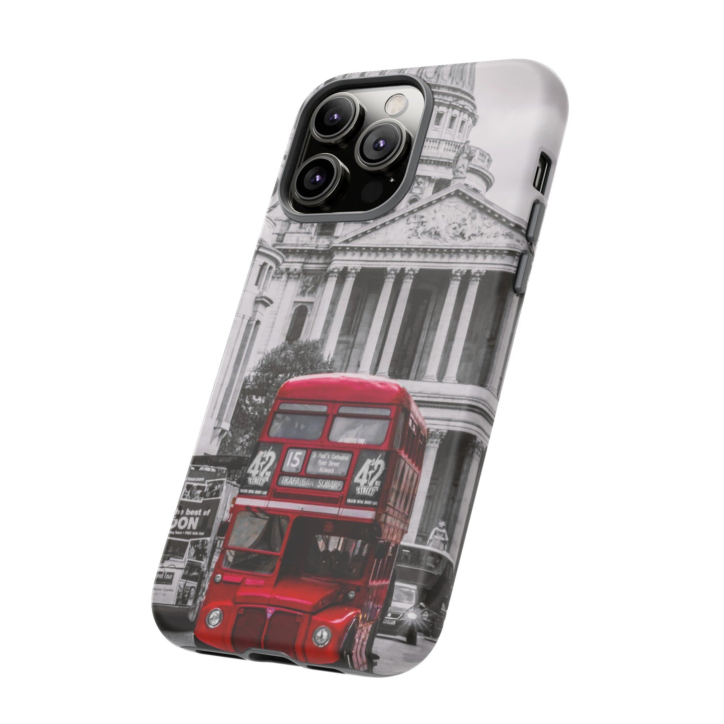 London Bus Wallpaper Phone Case | iPhone 15 Plus/ Pro, 14, 13, 12| Google Pixel 7, Pro, 5| Samsung Galaxy S23 All Major Phone Models