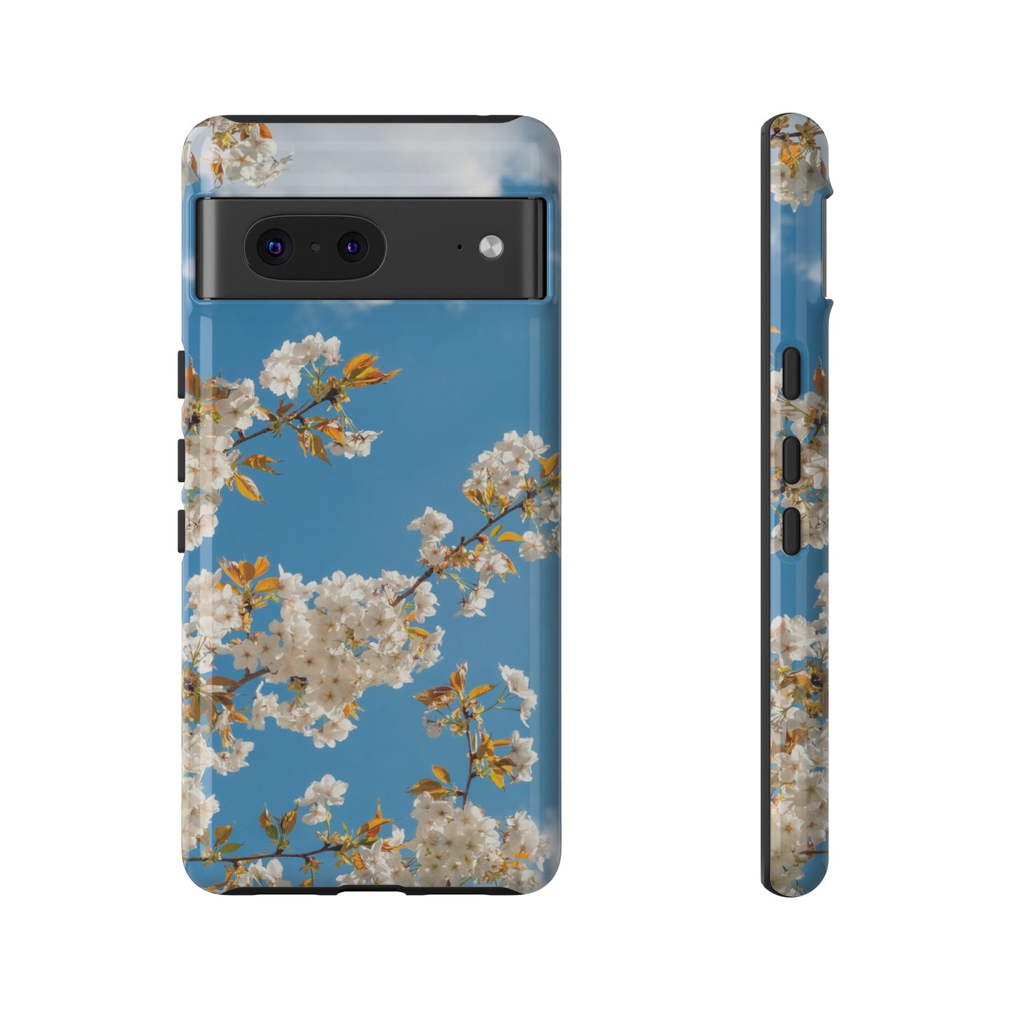 White Blossom Wallpaper Phone Case | iPhone 15 Plus/ Pro, 14, 13, 12| Google Pixel 7, Pro, 5| Samsung Galaxy S23 All Major Phone Models