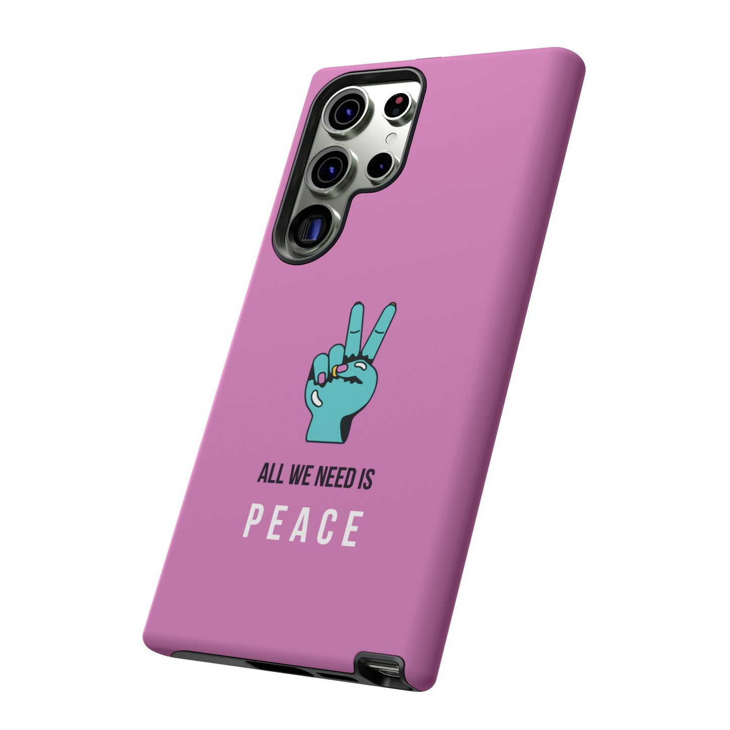 All We Need Is Peace Wallpaper Phone Case | iPhone 15 Plus/ Pro, 14, 13, 12| Google Pixel 7, Pro, 5| Samsung Galaxy S23 All Major Phone Models