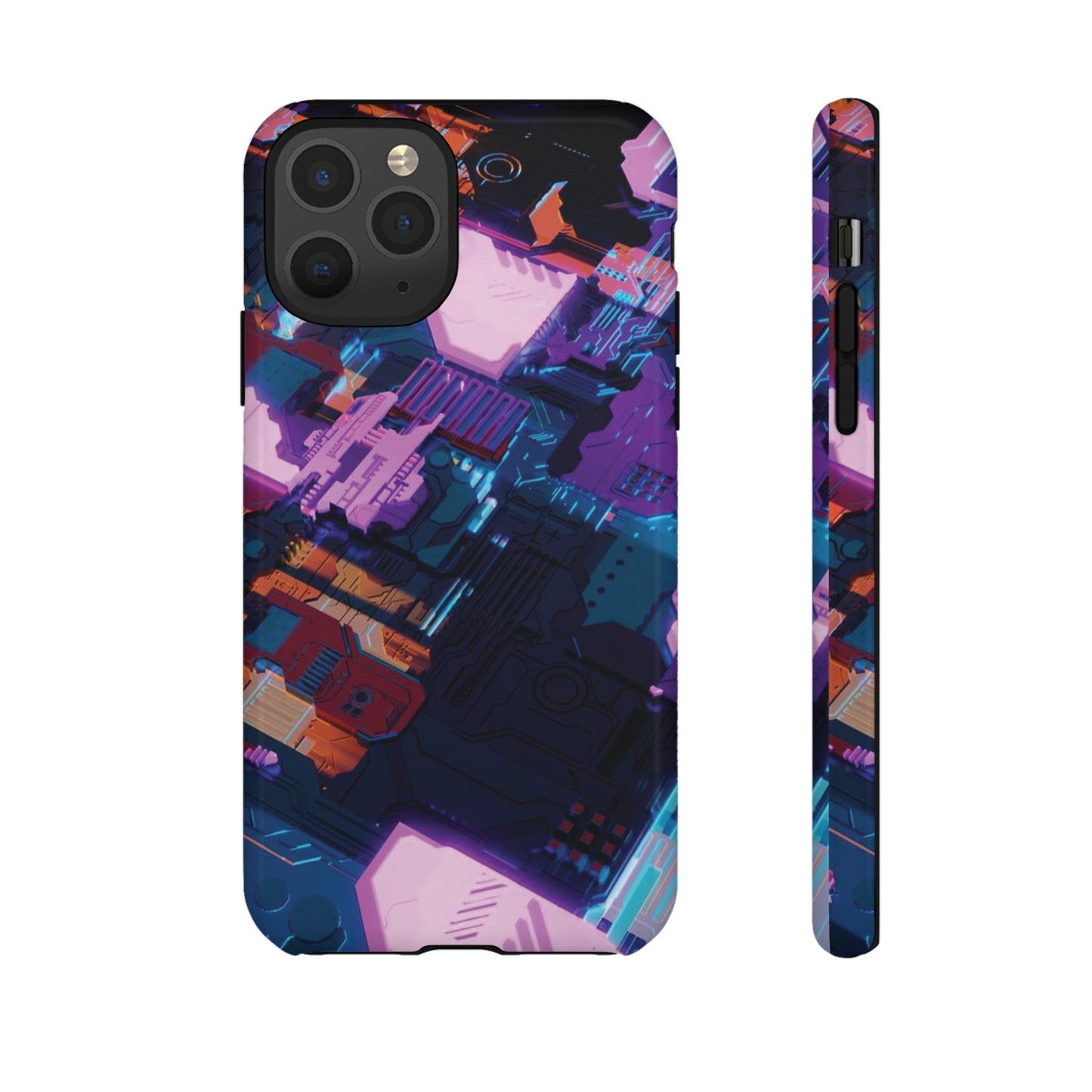 Purple Circuit Board Wallpaper Phone Case | iPhone 15 Plus/ Pro, 14, 13, 12| Google Pixel 7, Pro, 5| Samsung Galaxy S23 All Major Phone Models