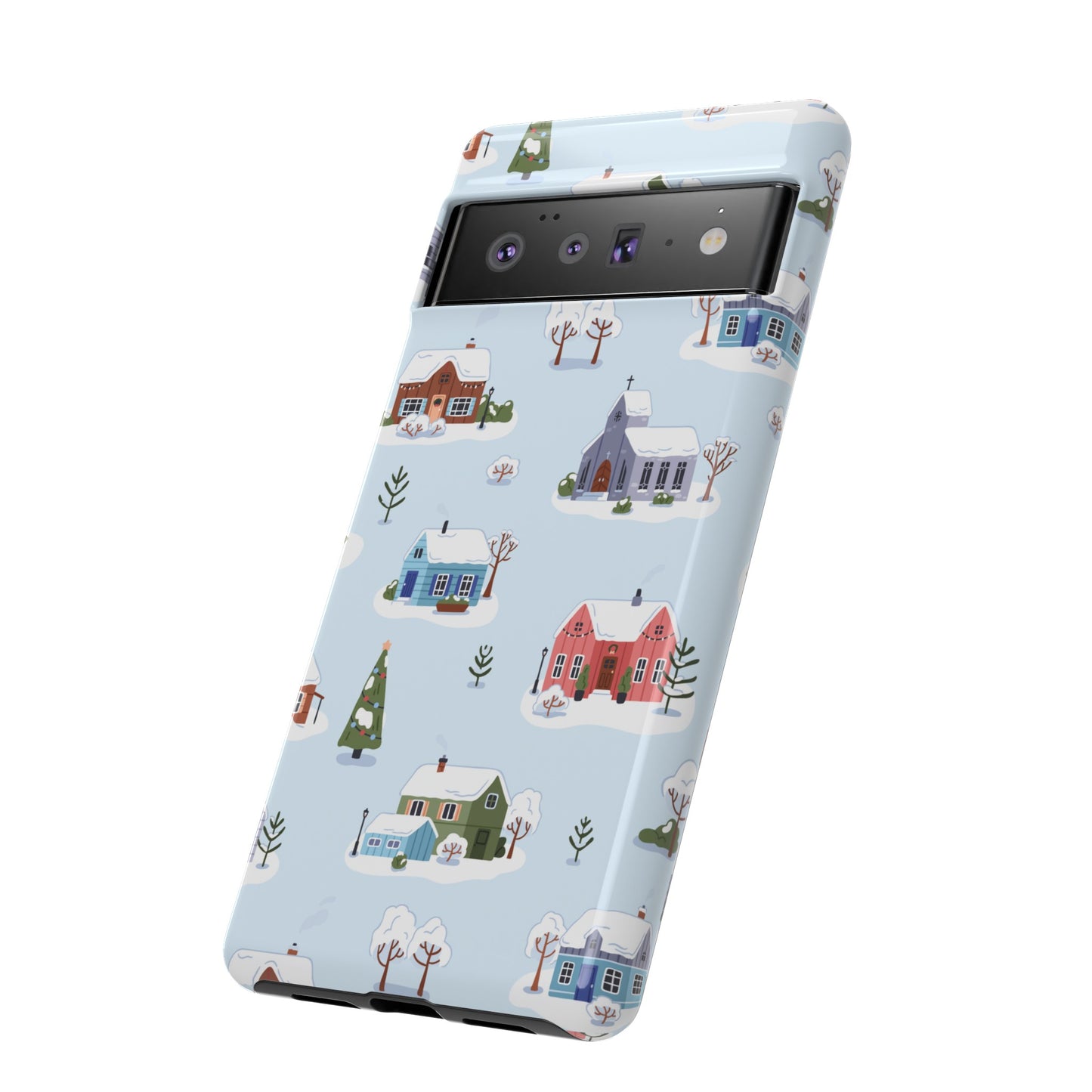 Snowy Merry Christmas Wallpaper Phone Case | iPhone 15 Plus/ Pro, 14, 13, 12| Google Pixel 7, Pro, 5| Samsung Galaxy S23 All Major Phone Models