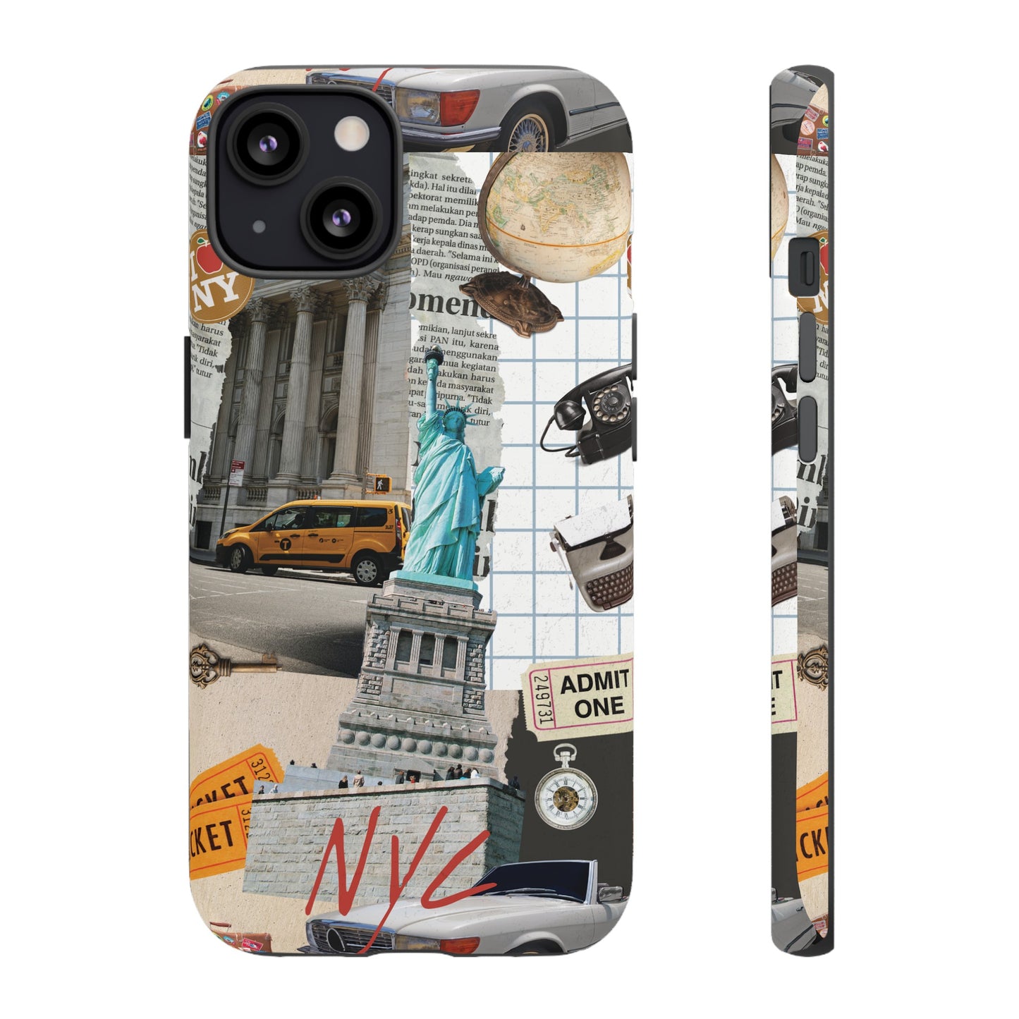 New York City Collage Wallpaper Phone Case | iPhone 15 Plus/ Pro, 14, 13, 12| Google Pixel 7, Pro, 5| Samsung Galaxy S23 All Major Phone Models