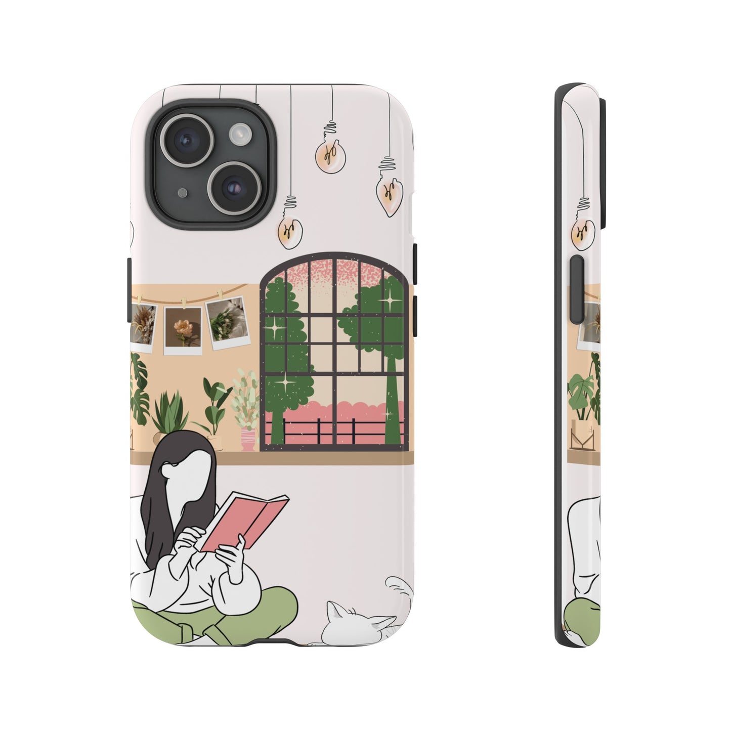 Girl and Cat Wallpaper Phone Case | iPhone 15 Plus/ Pro, 14, 13, 12| Google Pixel 7, Pro, 5| Samsung Galaxy S23 All Major Phone Models