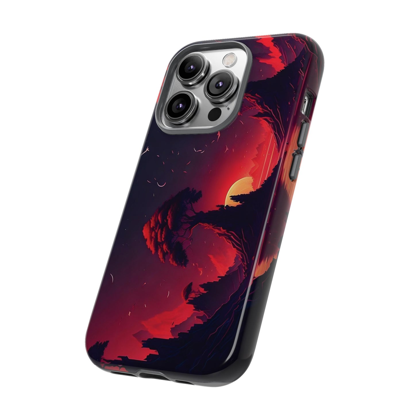 Red Sunset Wallpaper Phone Case | iPhone 15 Plus/ Pro, 14, 13, 12| Google Pixel 7, Pro, 5| Samsung Galaxy S23 All Major Phone Models