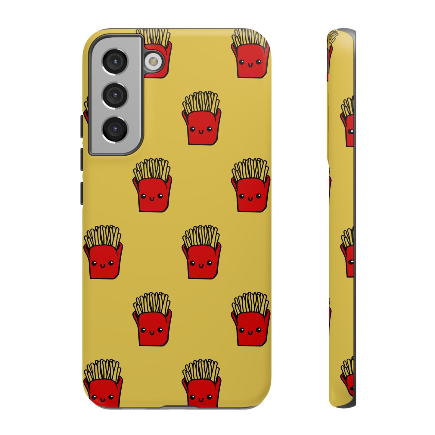 Smiling Fries Wallpaper Phone Case | iPhone 15 Plus/ Pro, 14, 13, 12| Google Pixel 7, Pro, 5| Samsung Galaxy S23 All Major Phone Models