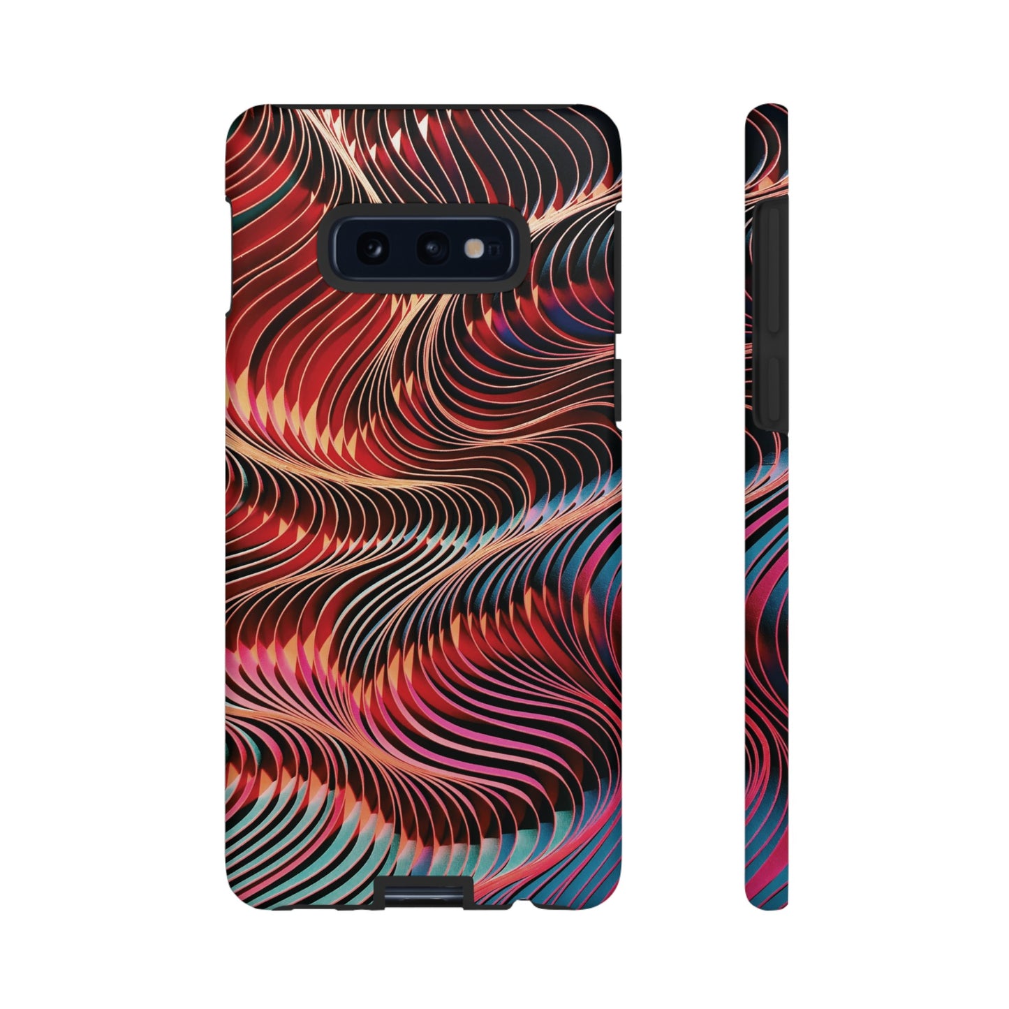 Wavy Crimson Abstract Wallpaper Phone Case|iPhone 15 Plus/ Pro, 14, 13, 12|Google Pixel 7, Pro, 5| Samsung Galaxy S23 All Major Phone Models