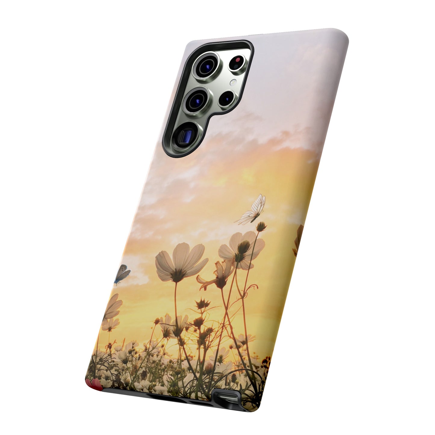 Flowers At Sunset Wallpaper Phone Case | iPhone 15 Plus/ Pro, 14, 13, 12| Google Pixel 7, Pro, 5| Samsung Galaxy S23 All Major Phone Models