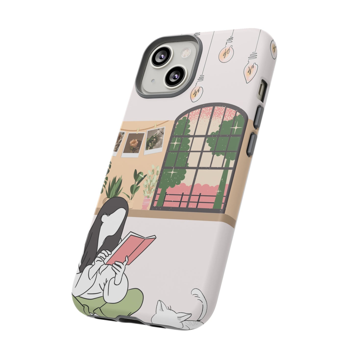 Girl and Cat Wallpaper Phone Case | iPhone 15 Plus/ Pro, 14, 13, 12| Google Pixel 7, Pro, 5| Samsung Galaxy S23 All Major Phone Models