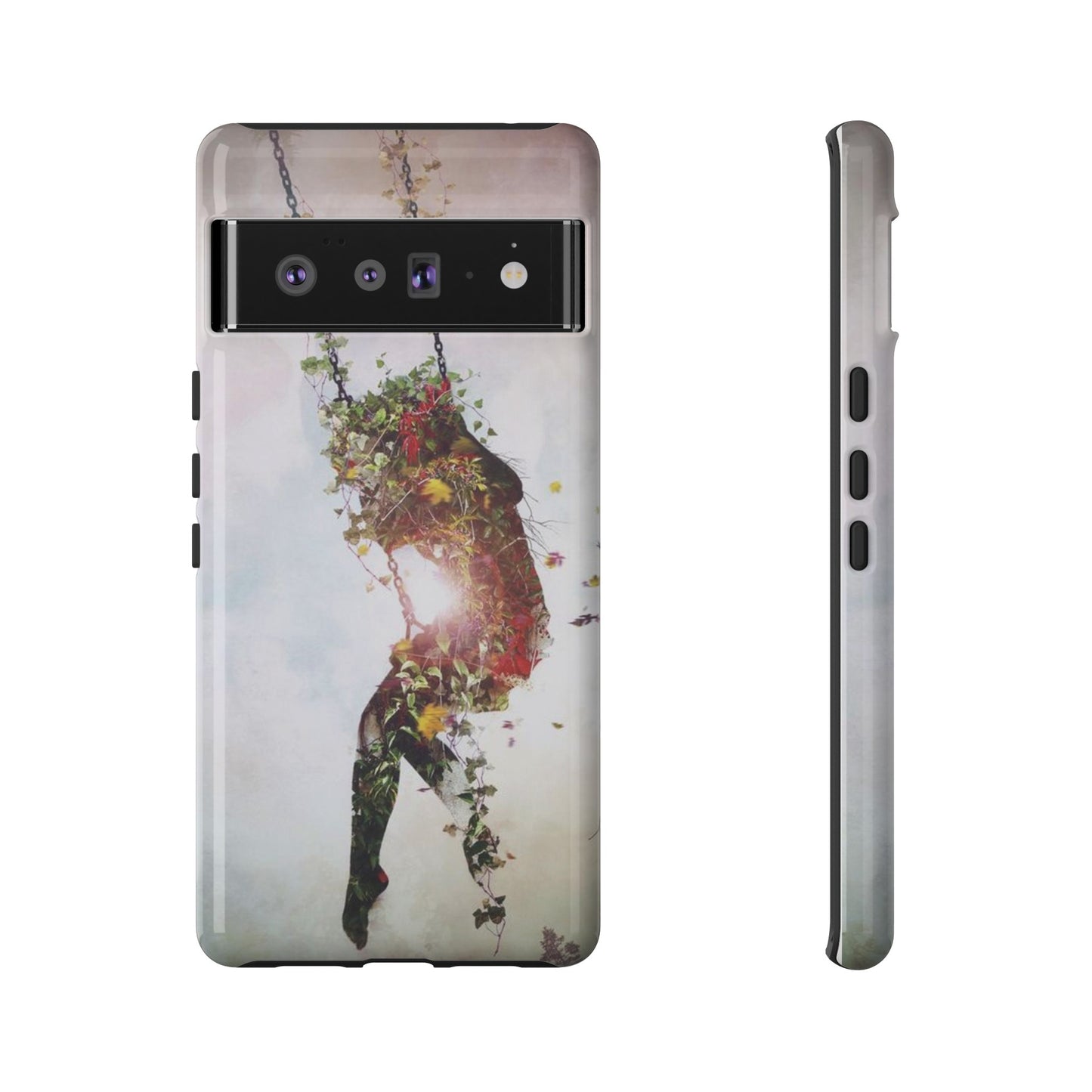 Flower Swing Girl Wallpaper Phone Case | iPhone 15 Plus/ Pro, 14, 13, 12| Google Pixel 7, Pro, 5| Samsung Galaxy S23 All Major Phone Models