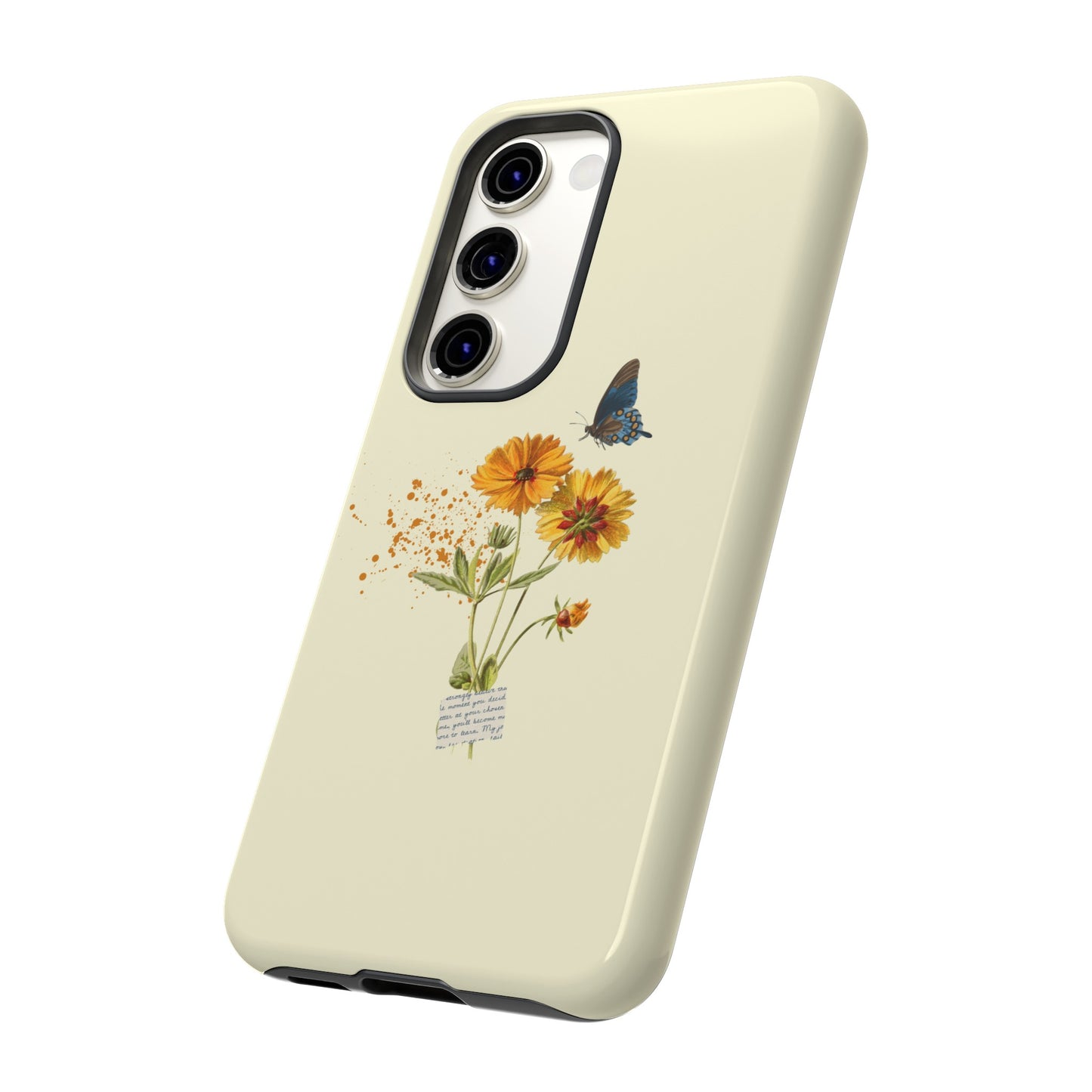 Butterfly Sunflowers Phone Case | iPhone 15 Plus/ Pro, 14, 13, 12| Google Pixel 7, Pro, 5| Samsung Galaxy S23 All Major Phone Models