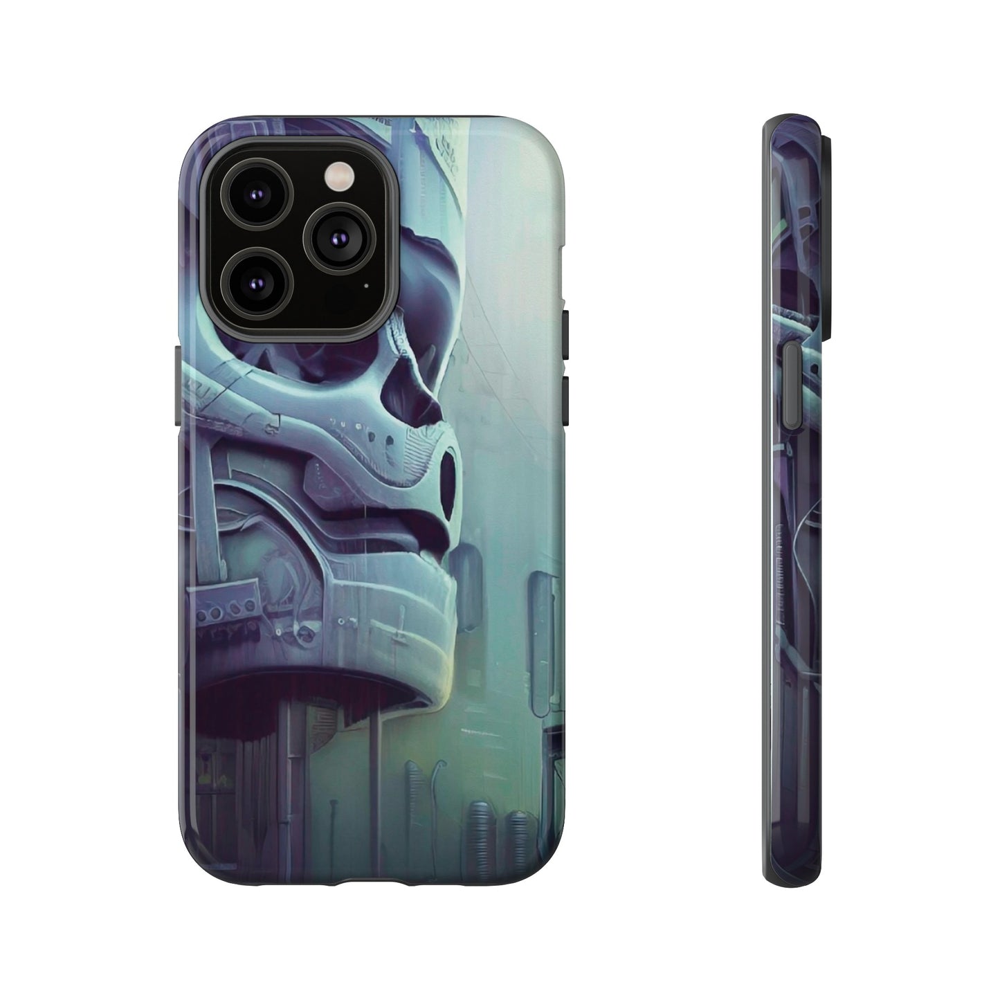 Sci-Fi Skull Wallpaper Phone Case | iPhone 15 Plus/ Pro, 14, 13, 12| Google Pixel 7, Pro, 5| Samsung Galaxy S23 All Major Phone Models