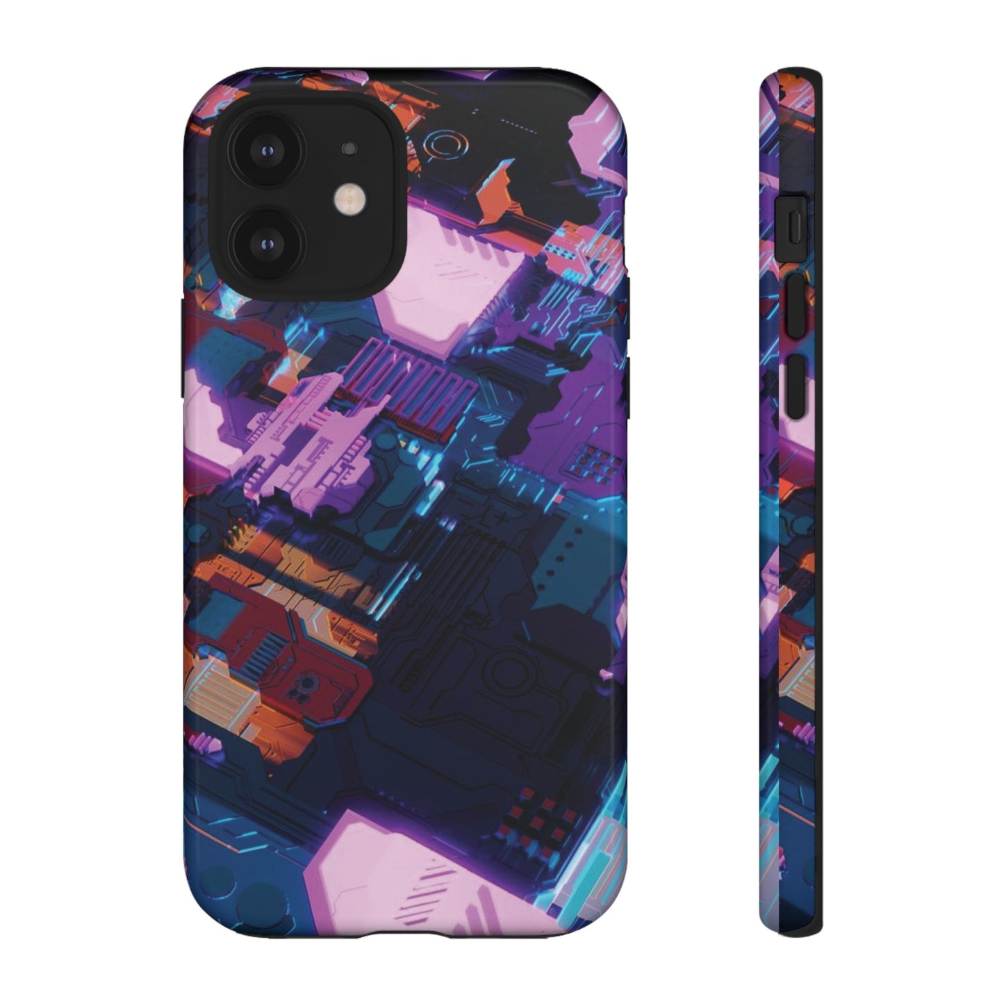 Purple Circuit Board Wallpaper Phone Case | iPhone 15 Plus/ Pro, 14, 13, 12| Google Pixel 7, Pro, 5| Samsung Galaxy S23 All Major Phone Models