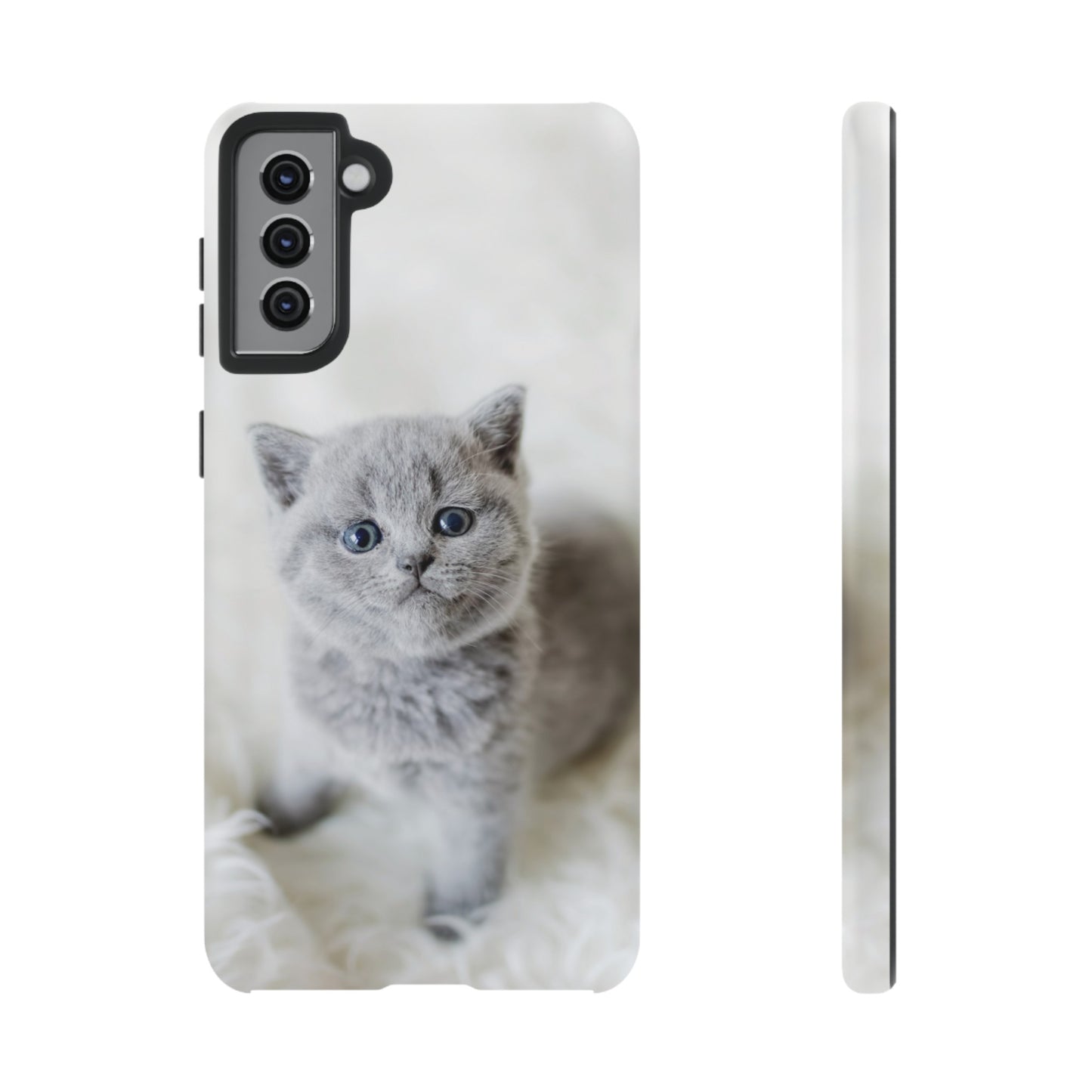 Grey Kitten Wallpaper Phone Case | iPhone 15 Plus/ Pro, 14, 13, 12| Google Pixel 7, Pro, 5| Samsung Galaxy S23 All Major Phone Models