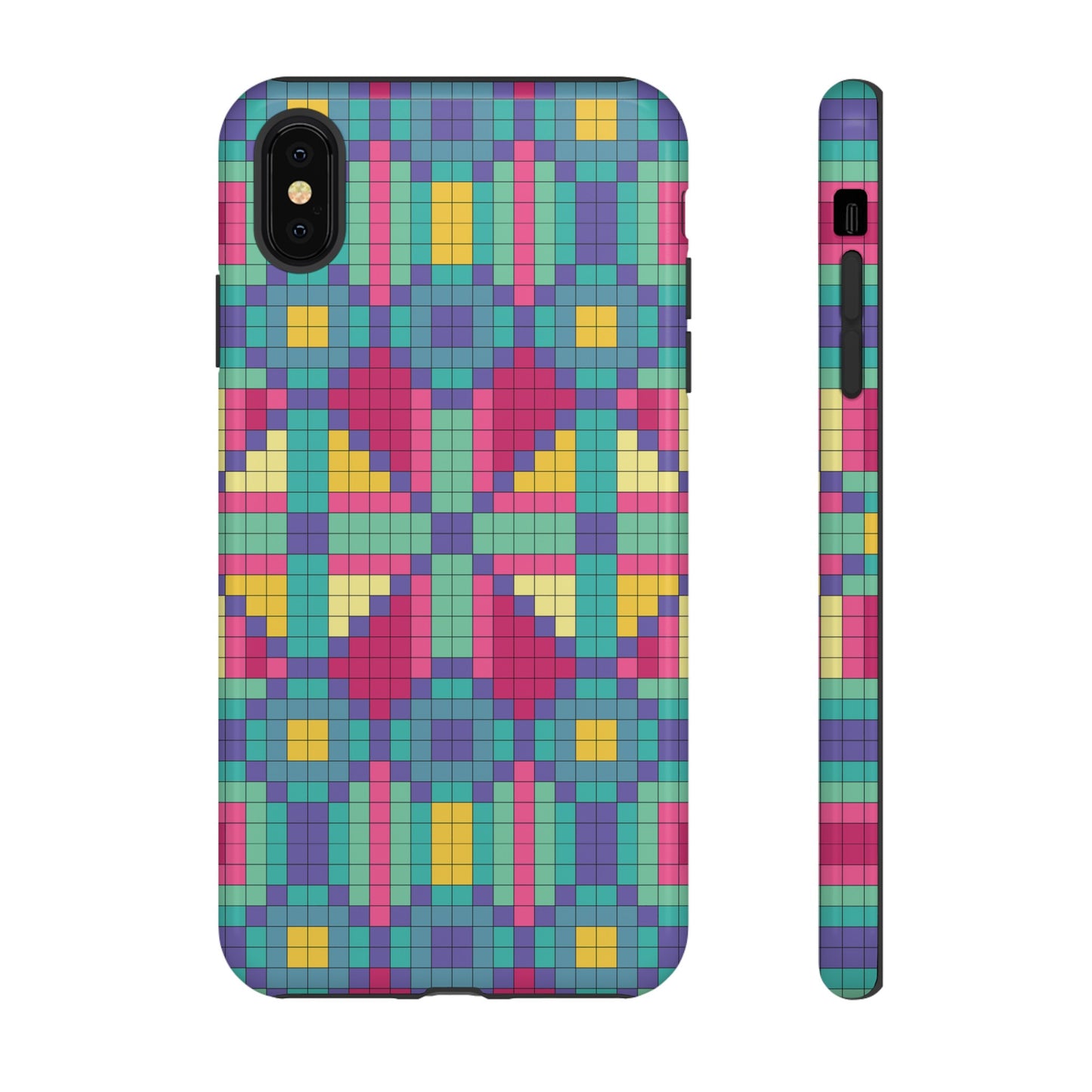 Block Geometric Wallpaper Phone Case | iPhone 15 Plus/ Pro, 14, 13, 12| Google Pixel 7, Pro, 5| Samsung Galaxy S23 All Major Phone Models