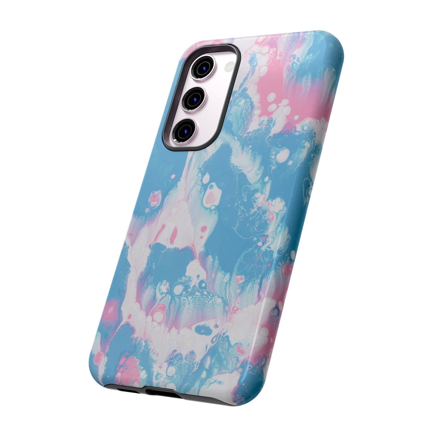 Baby Pink & Blue Resin Inspired Phone Case |iPhone 15 Plus/ Pro, 14, 13, 12|Google Pixel 7, Pro, 5|Samsung Galaxy S23 All Major Phone Models