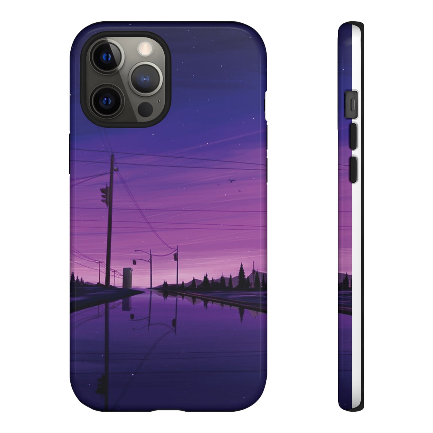 Purple Night Sky Wallpaper Phone Case | iPhone 15 Plus/ Pro, 14, 13, 12| Google Pixel 7, Pro, 5| Samsung Galaxy S23 All Major Phone Models