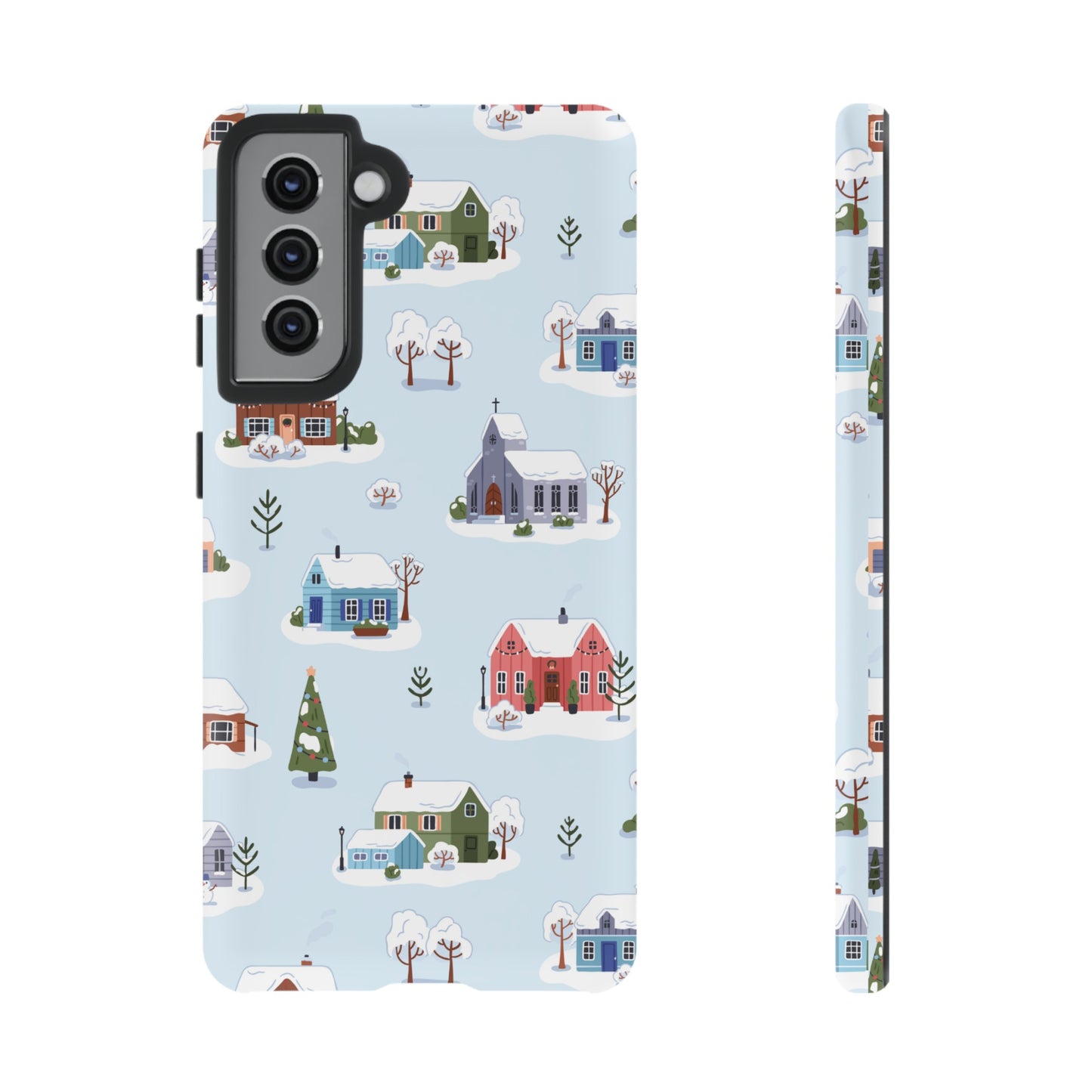 Snowy Merry Christmas Wallpaper Phone Case | iPhone 15 Plus/ Pro, 14, 13, 12| Google Pixel 7, Pro, 5| Samsung Galaxy S23 All Major Phone Models