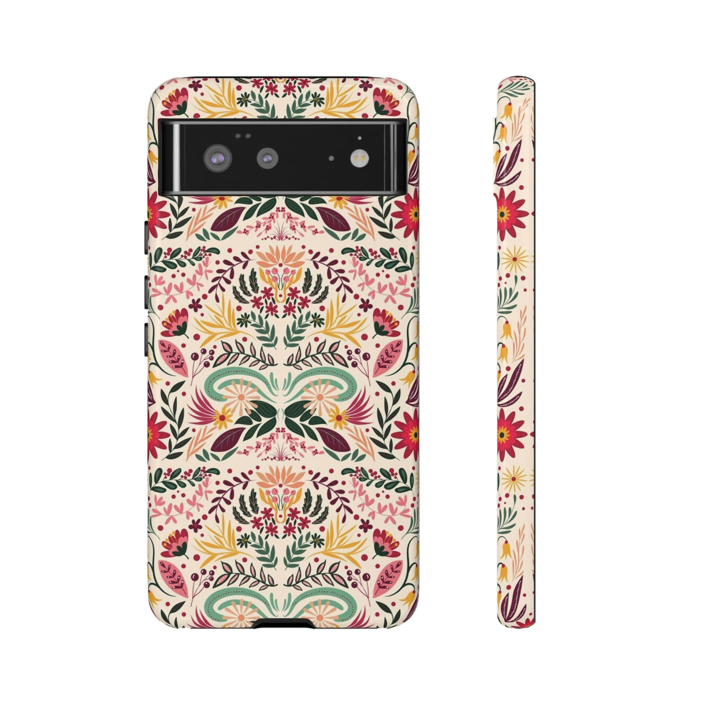 Bright Floral Wallpaper Phone Case | iPhone 15 Plus/ Pro, 14, 13, 12| Google Pixel 7, Pro, 5| Samsung Galaxy S23 All Major Phone Models