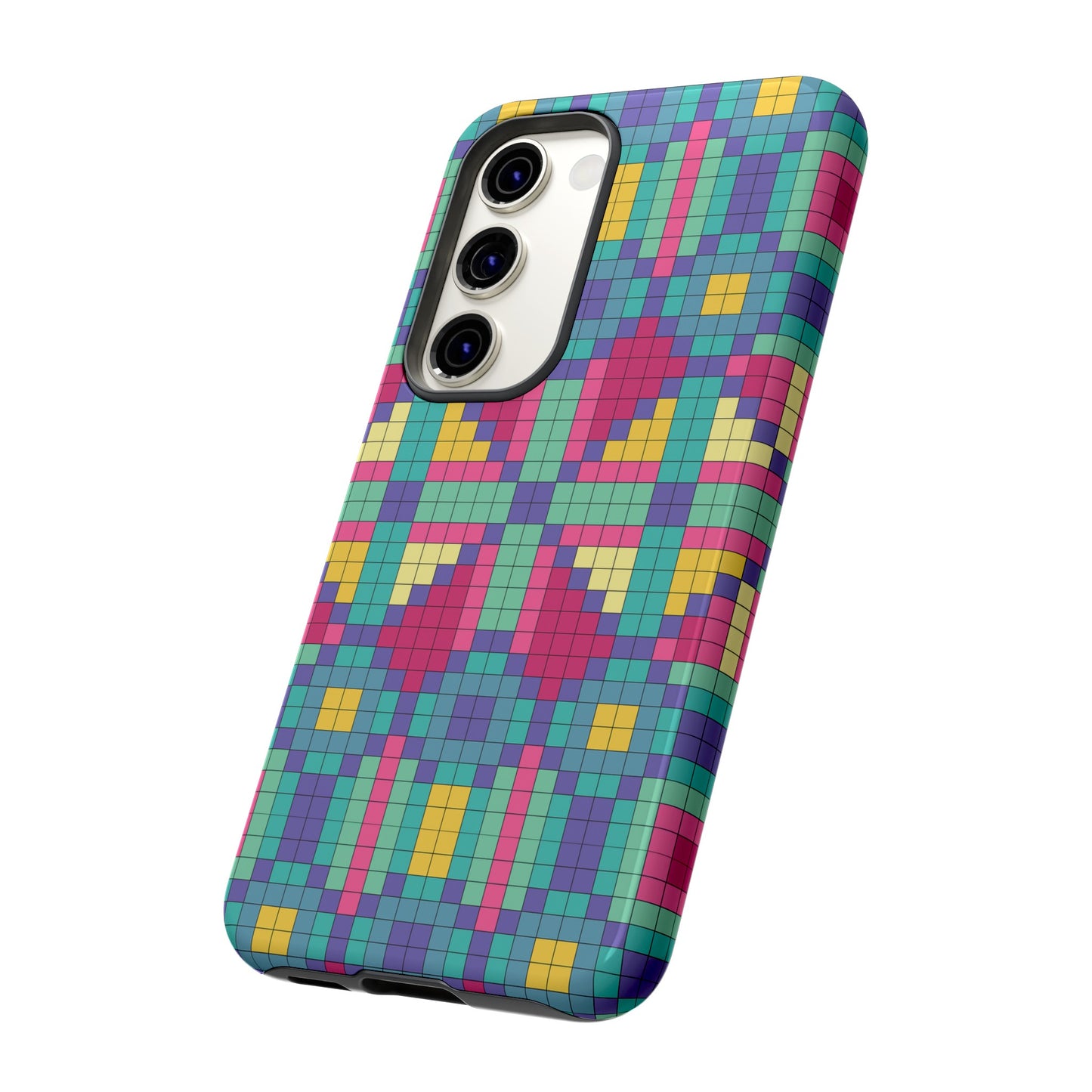 Block Geometric Wallpaper Phone Case | iPhone 15 Plus/ Pro, 14, 13, 12| Google Pixel 7, Pro, 5| Samsung Galaxy S23 All Major Phone Models