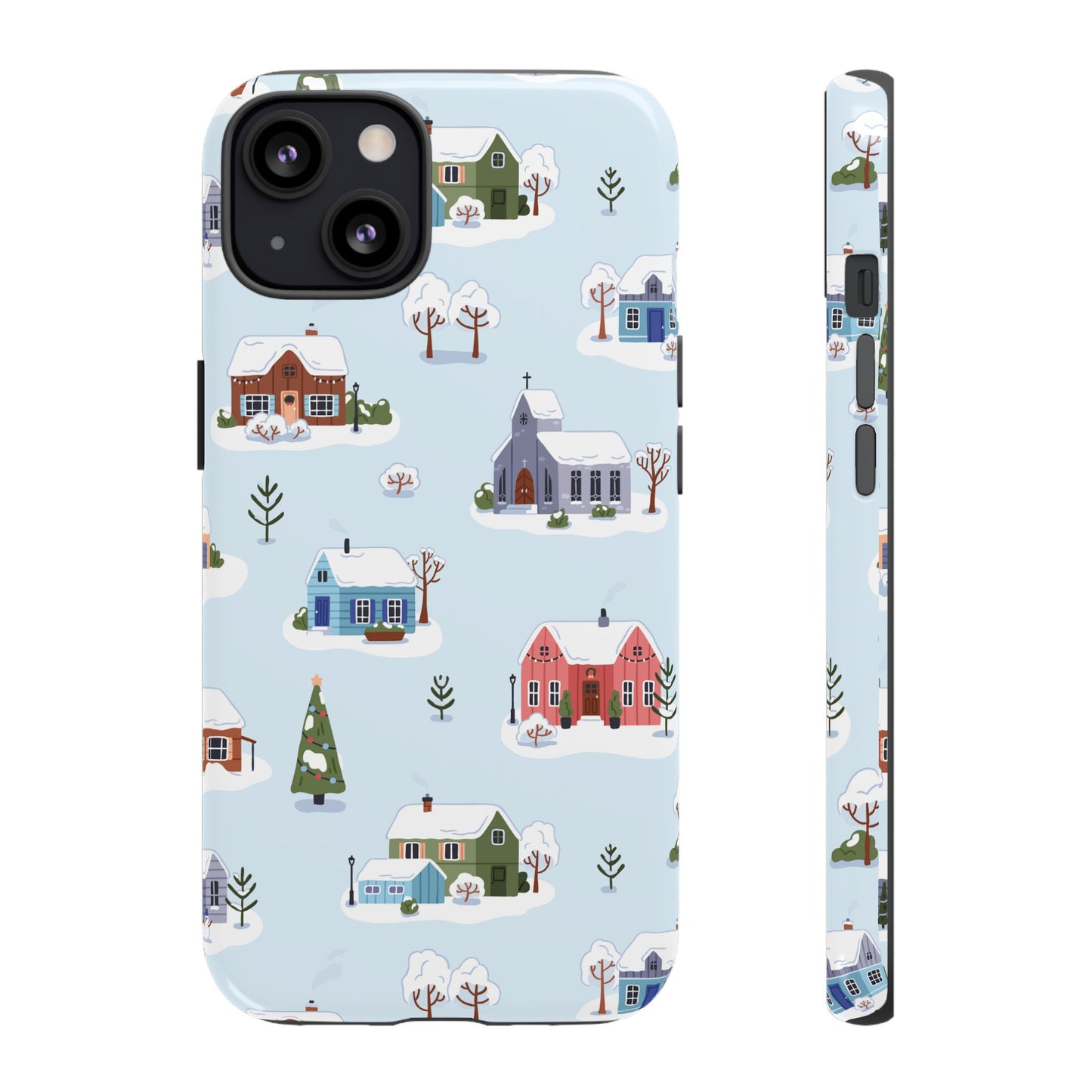 Snowy Merry Christmas Wallpaper Phone Case | iPhone 15 Plus/ Pro, 14, 13, 12| Google Pixel 7, Pro, 5| Samsung Galaxy S23 All Major Phone Models