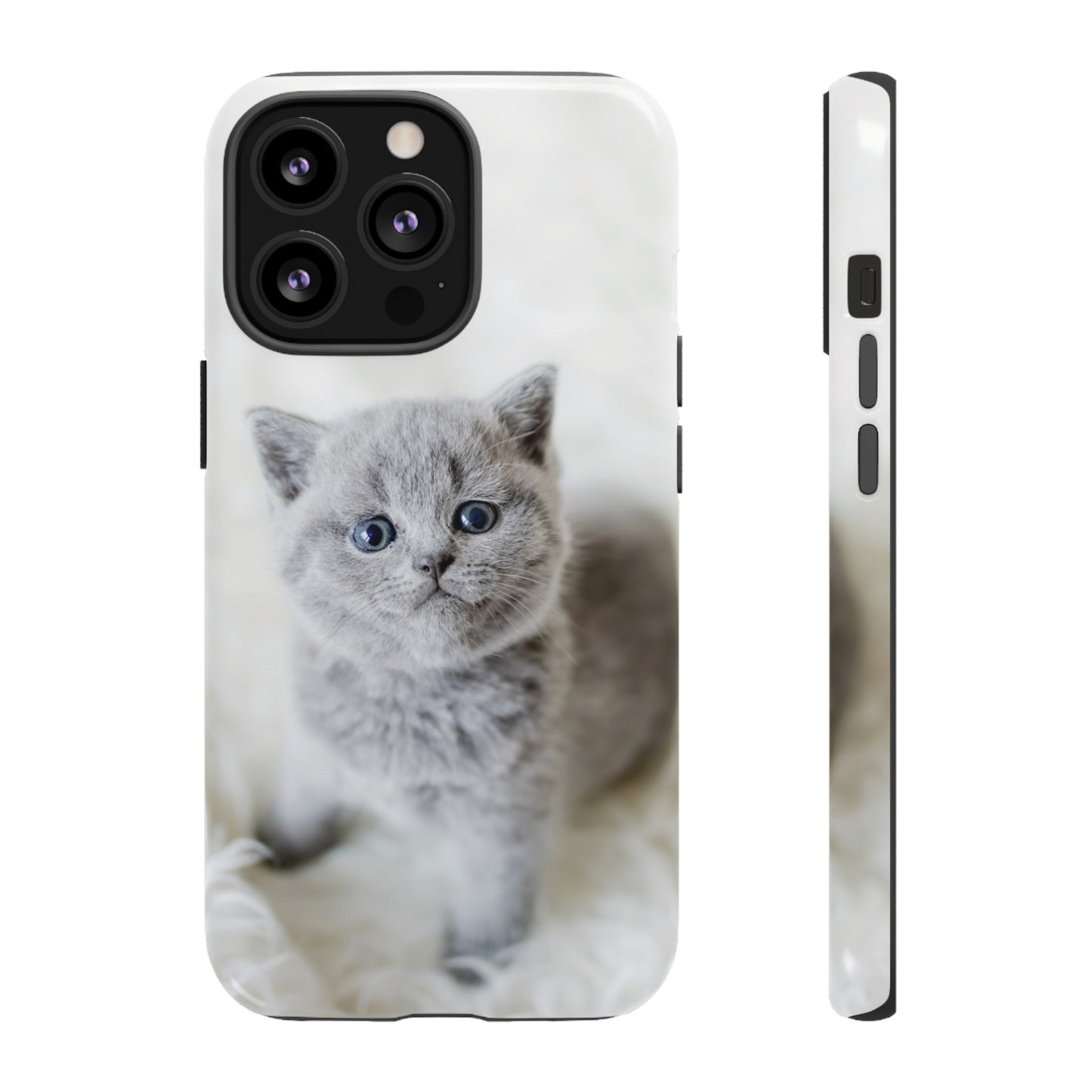 Grey Kitten Wallpaper Phone Case | iPhone 15 Plus/ Pro, 14, 13, 12| Google Pixel 7, Pro, 5| Samsung Galaxy S23 All Major Phone Models