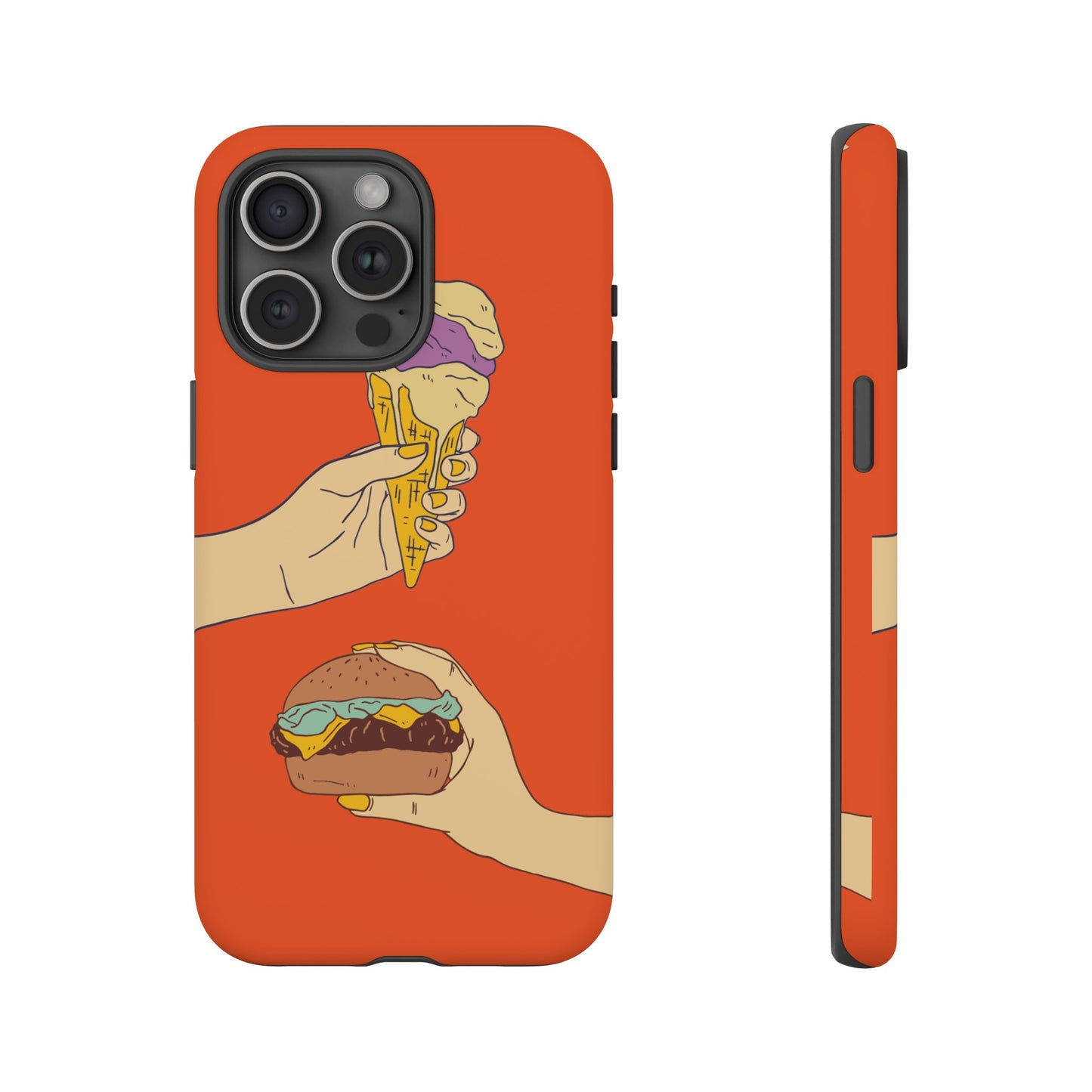 IceCream Or Hamburger? Phone Case | iPhone 15 Plus/ Pro, 14, 13, 12| Google Pixel 7, Pro, 5| Samsung Galaxy S23 All Major Phone Models