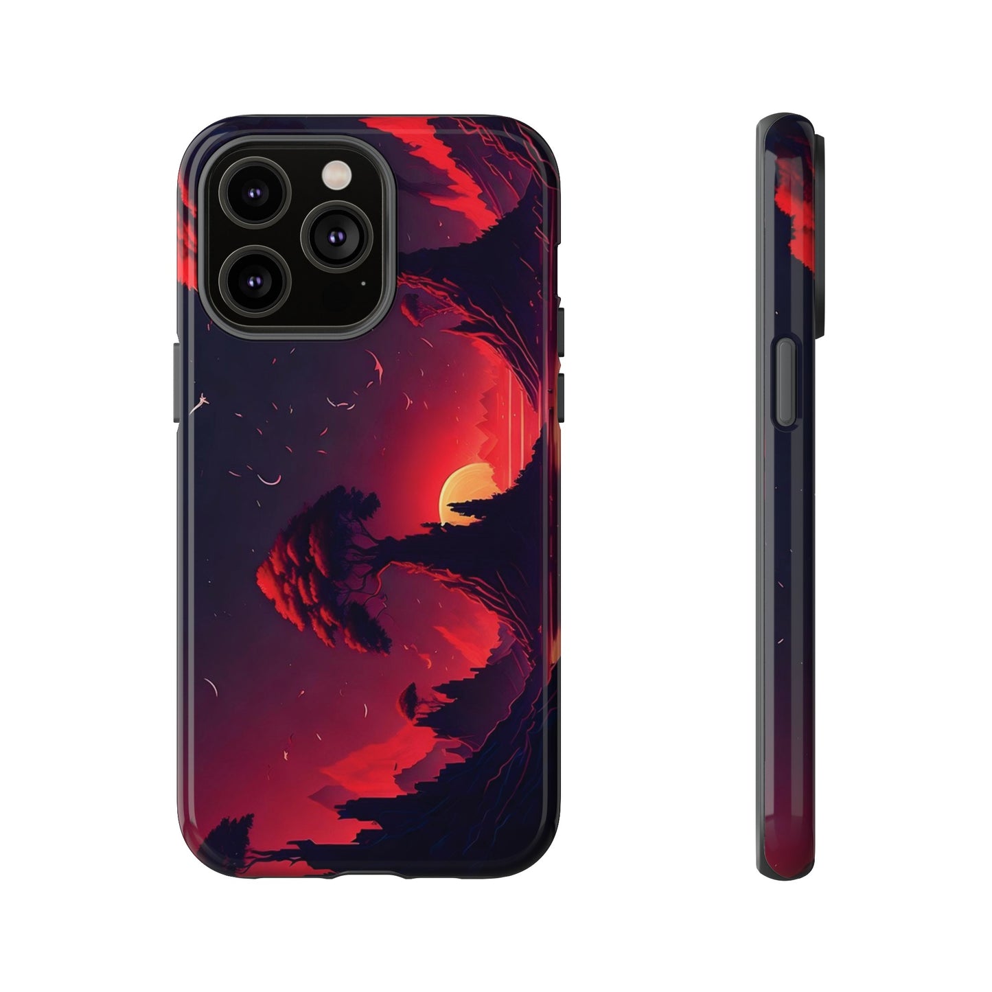 Red Sunset Wallpaper Phone Case | iPhone 15 Plus/ Pro, 14, 13, 12| Google Pixel 7, Pro, 5| Samsung Galaxy S23 All Major Phone Models